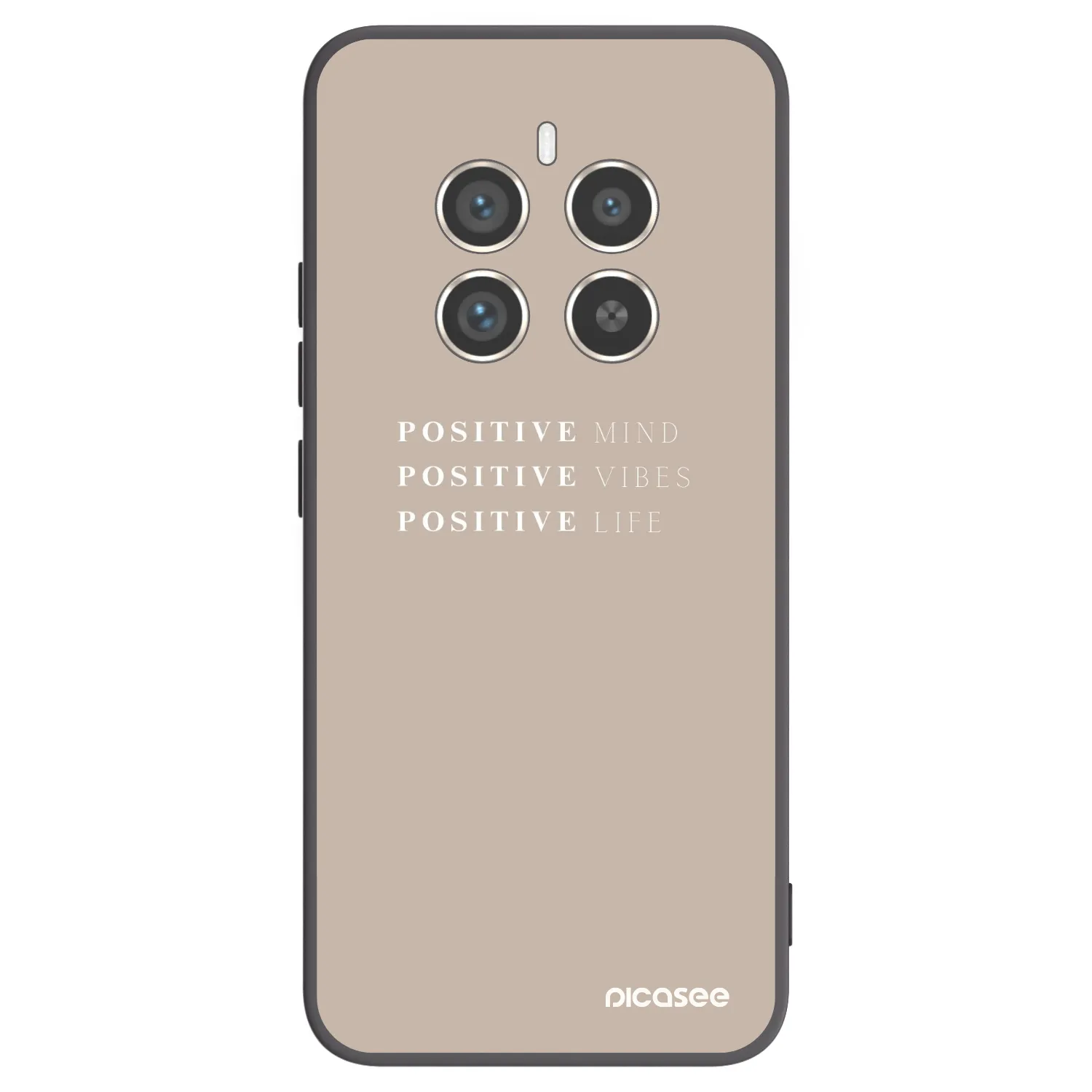Picasee crna silikonska maskica za Realme 12 Pro 5G - Positive Vibes