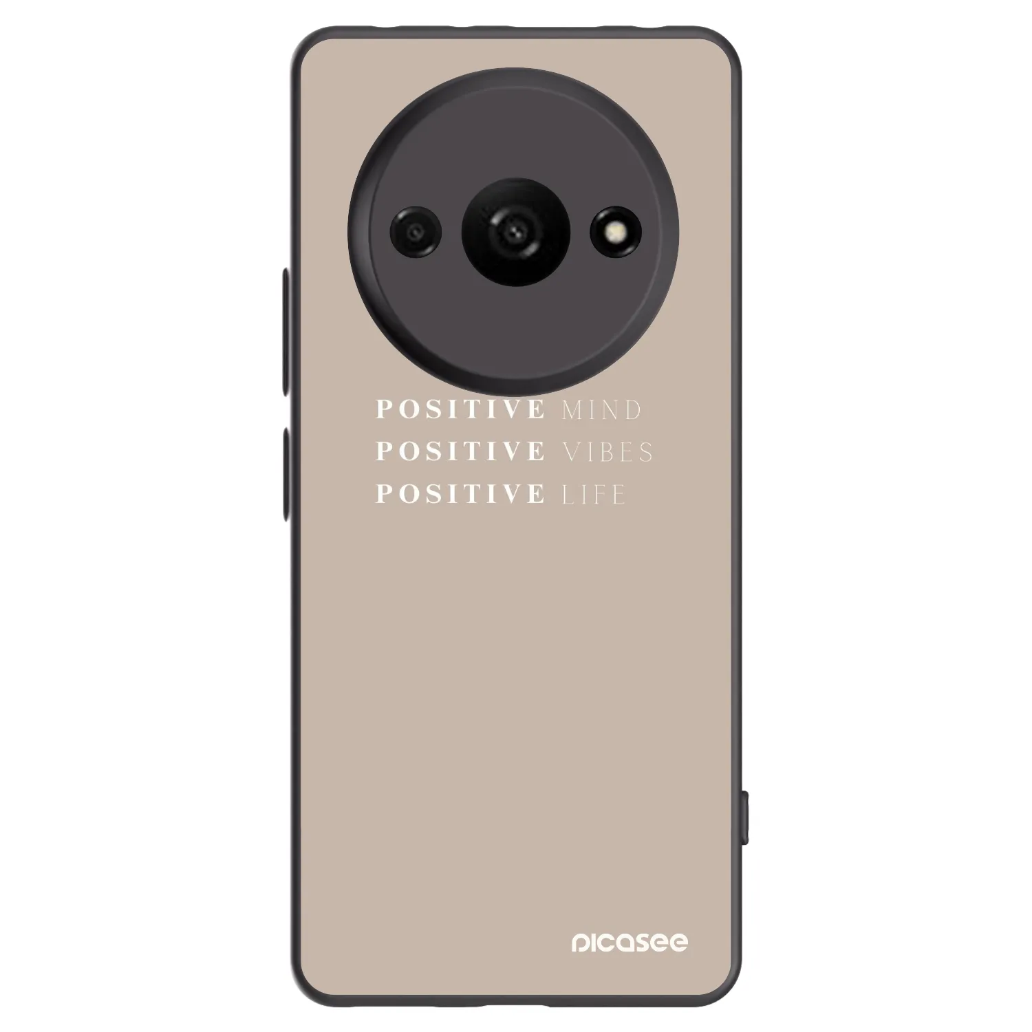 Picasee crna silikonska maskica za Xiaomi Redmi A3 - Positive Vibes
