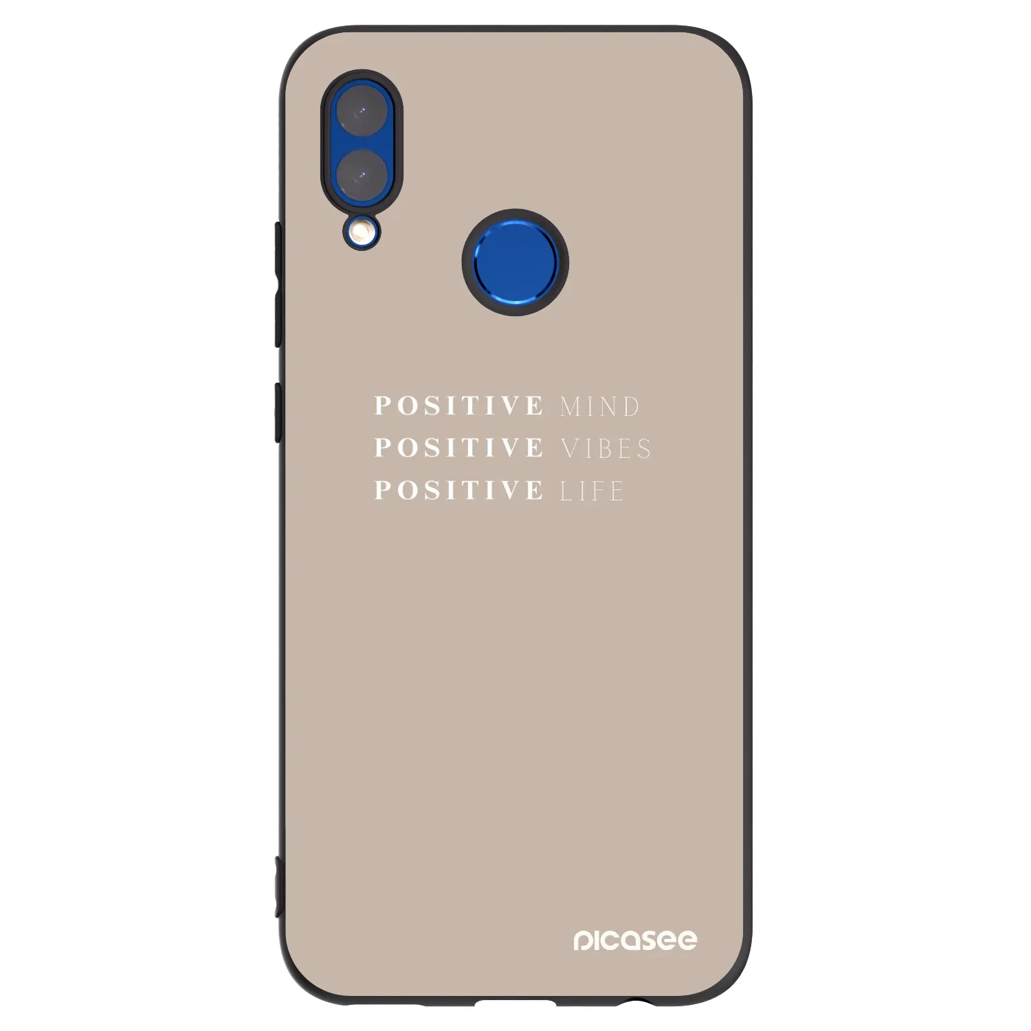 Picasee crna silikonska maskica za Huawei P Smart 2019 - Positive Vibes