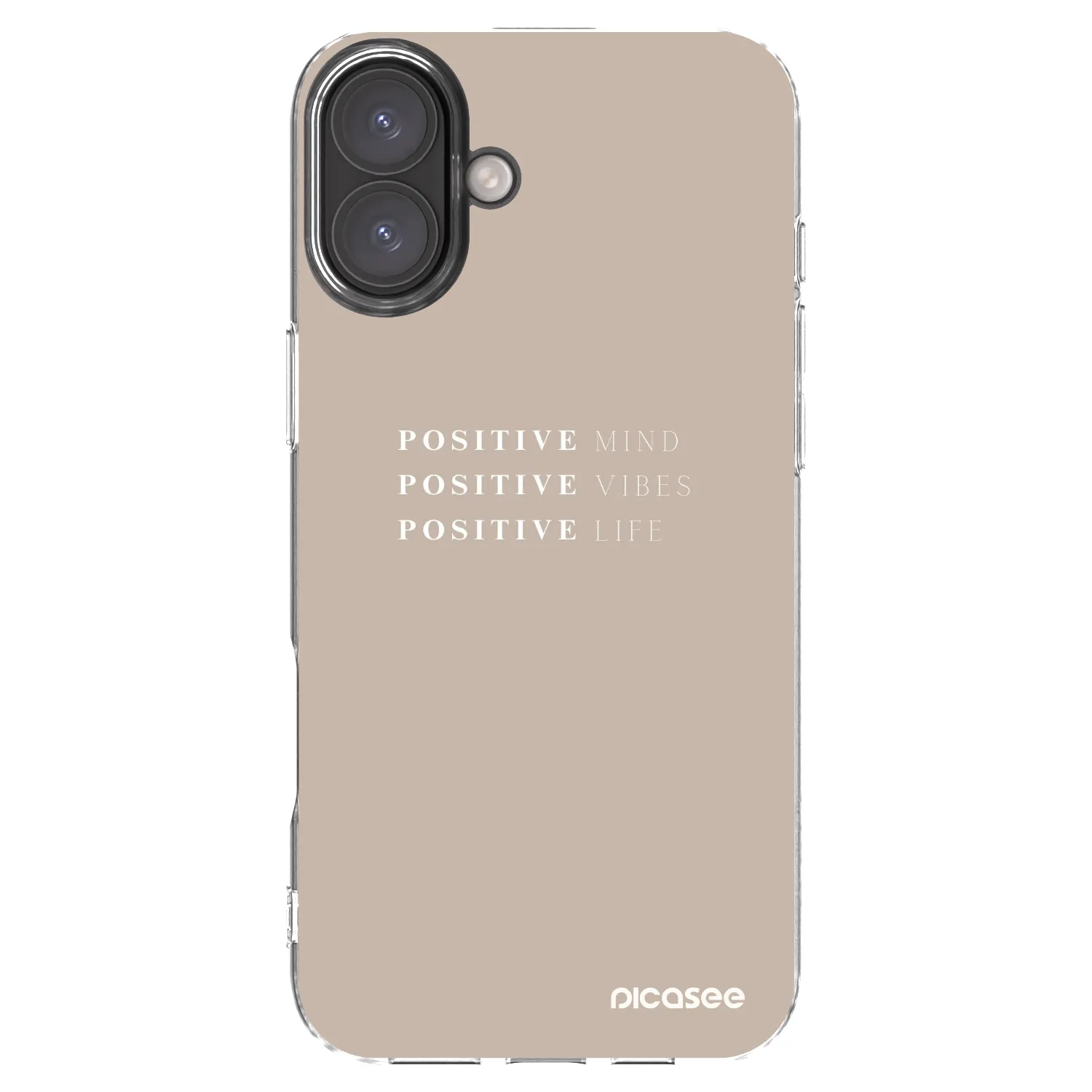 Picasee silikonska prozirna maskica za Apple iPhone 16 Plus - Positive Vibes