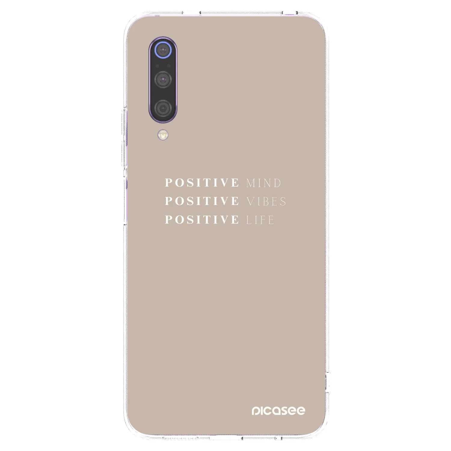 Picasee silikonska prozirna maskica za Xiaomi Mi 9 - Positive Vibes