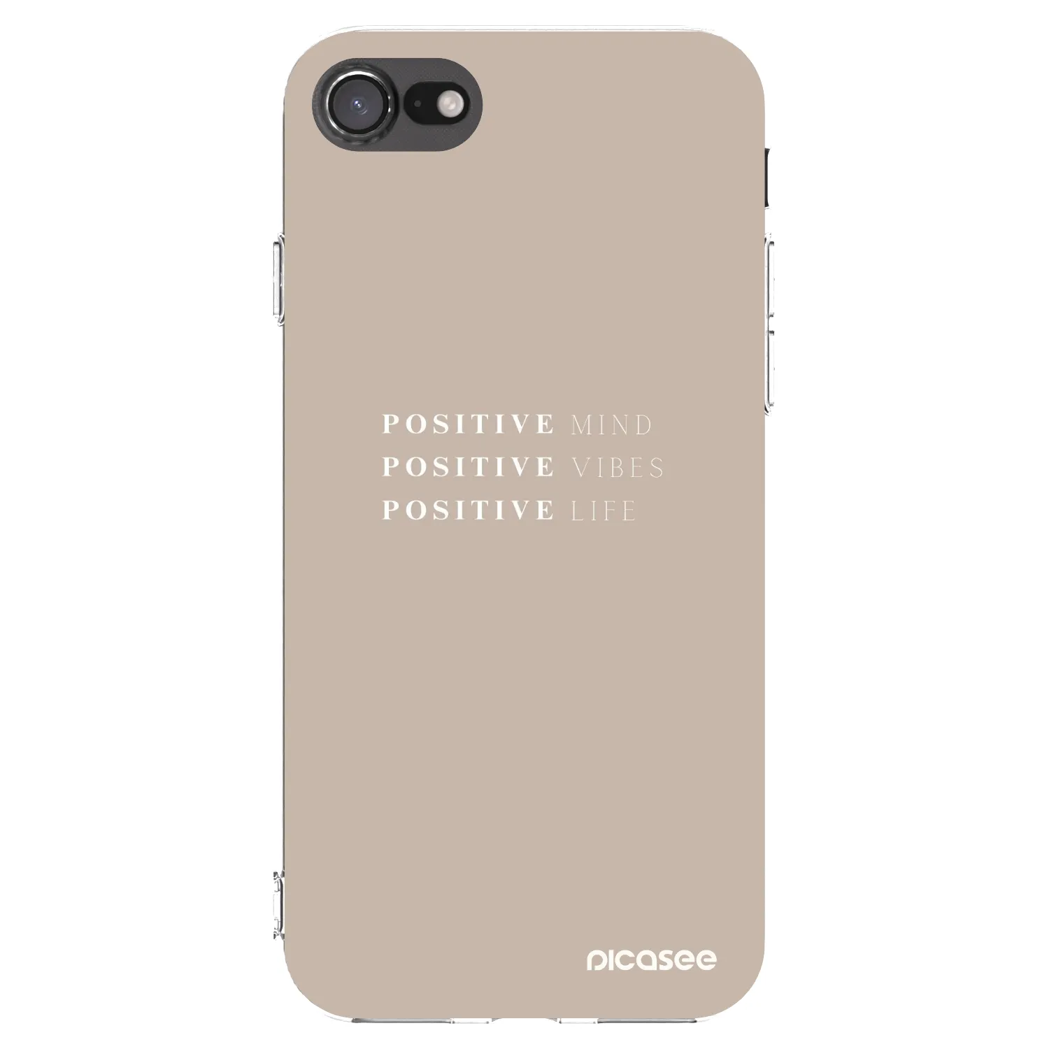 Picasee silikonska prozirna maskica za Apple iPhone 7 - Positive Vibes
