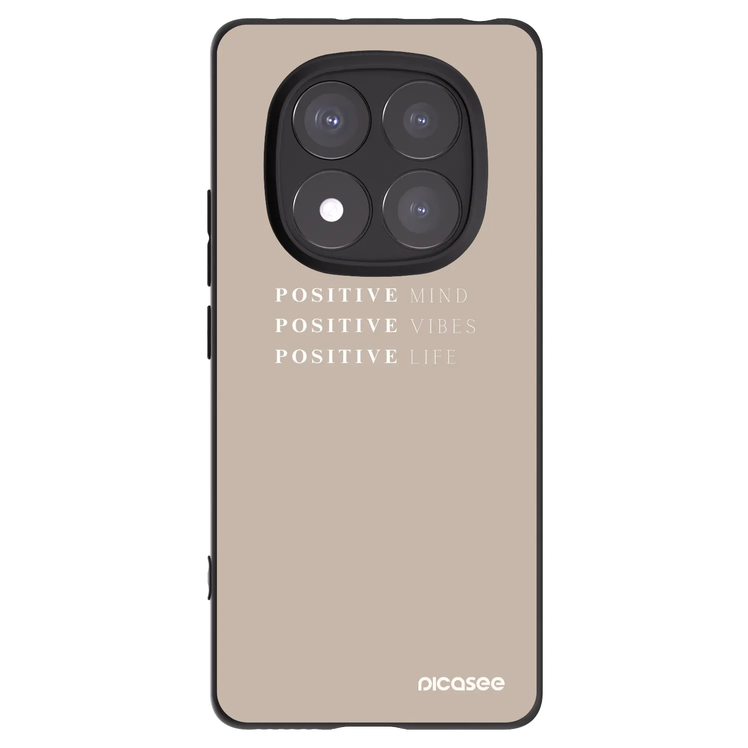 Picasee crna silikonska maskica za Xiaomi Redmi Note 14 Pro 5G - Positive Vibes