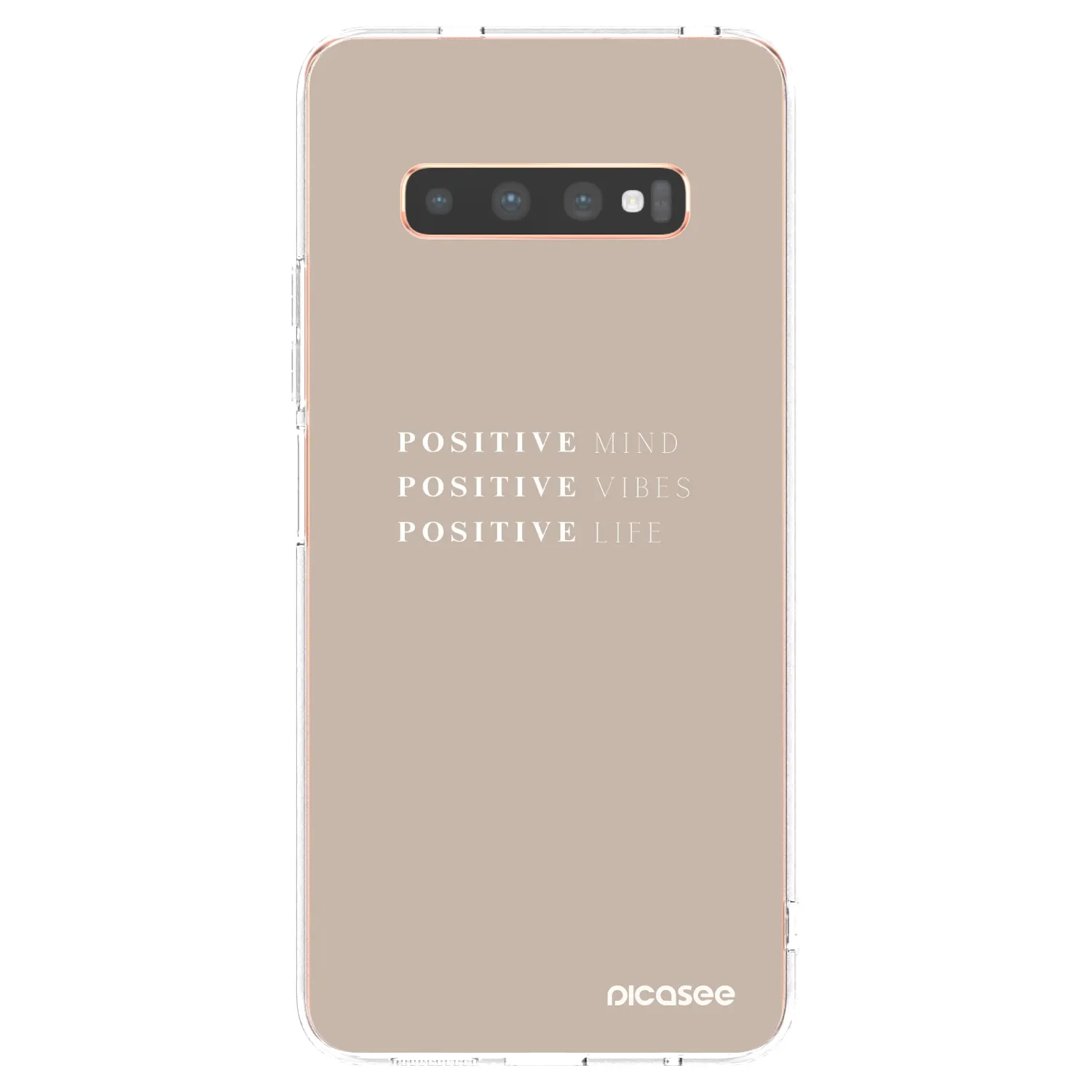 Picasee silikonska prozirna maskica za Samsung Galaxy S10 Plus G975 - Positive Vibes
