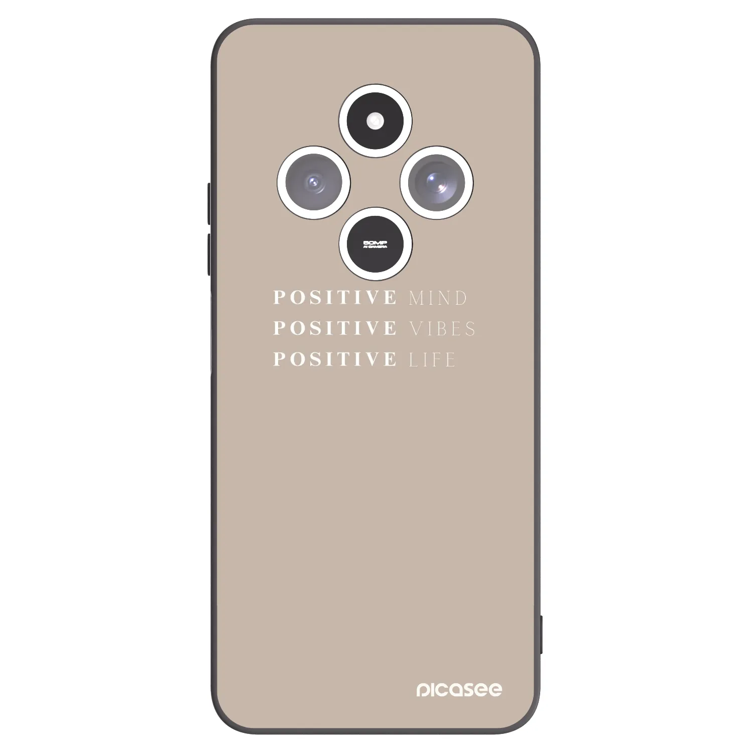 Picasee crna silikonska maskica za Xiaomi Redmi 14C - Positive Vibes