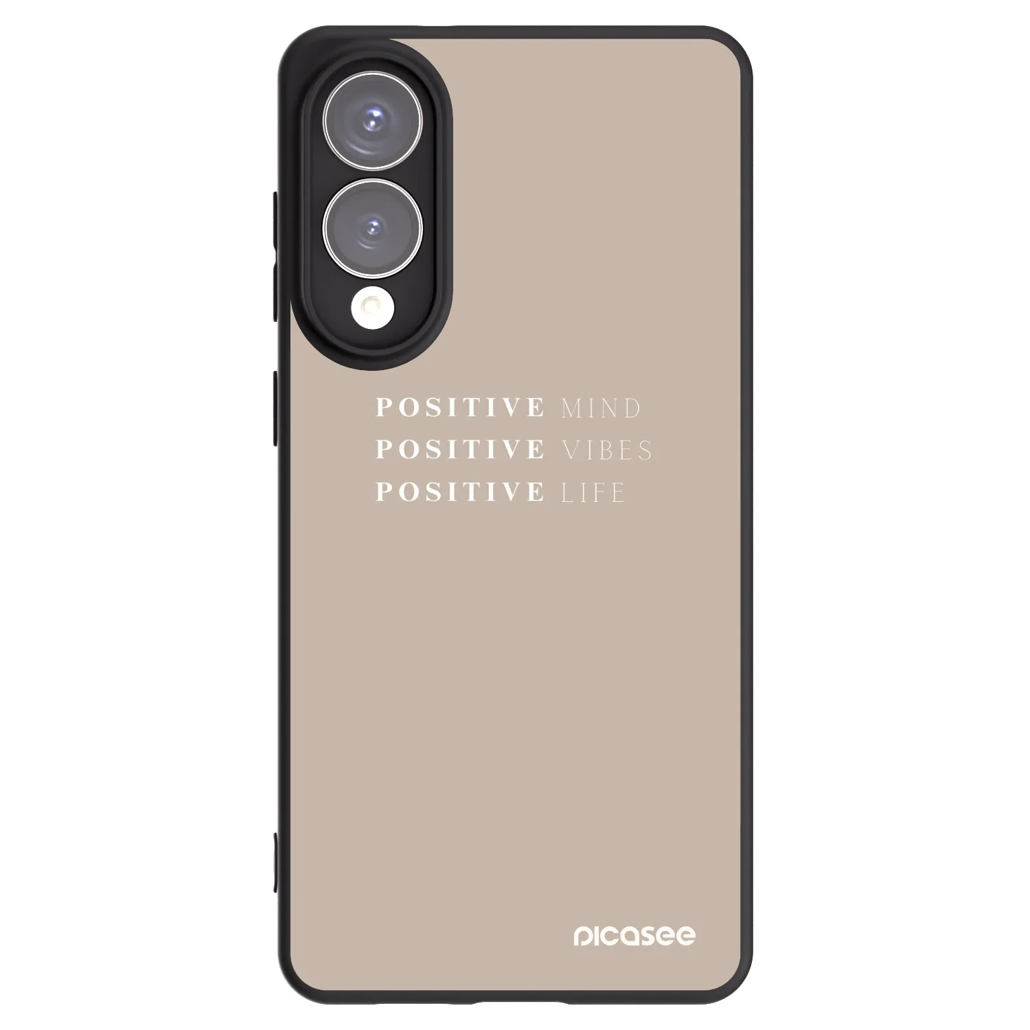 Picasee crna silikonska maskica za Samsung Galaxy S25 Edge 5G - Positive Vibes