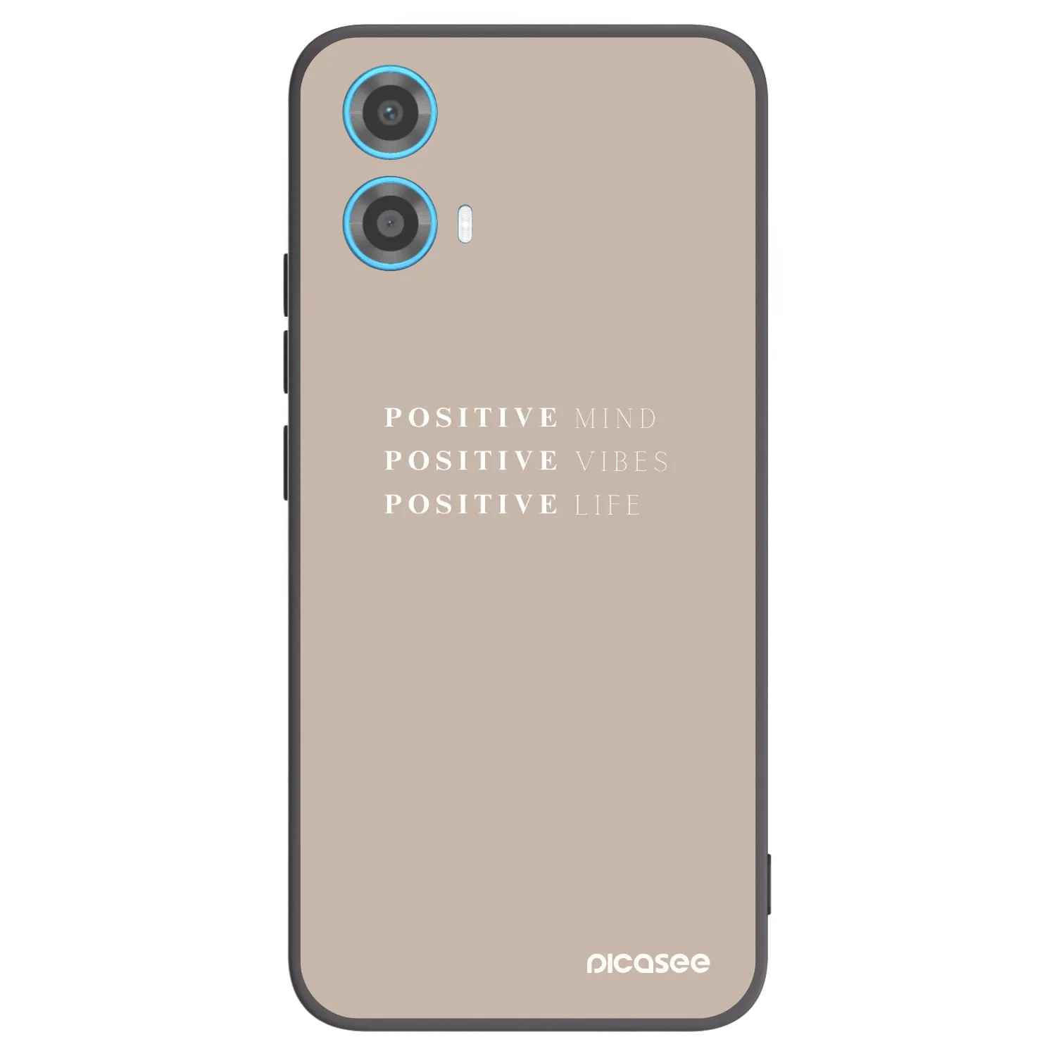 Picasee crna silikonska maskica za Motorola Moto G34 5G - Positive Vibes