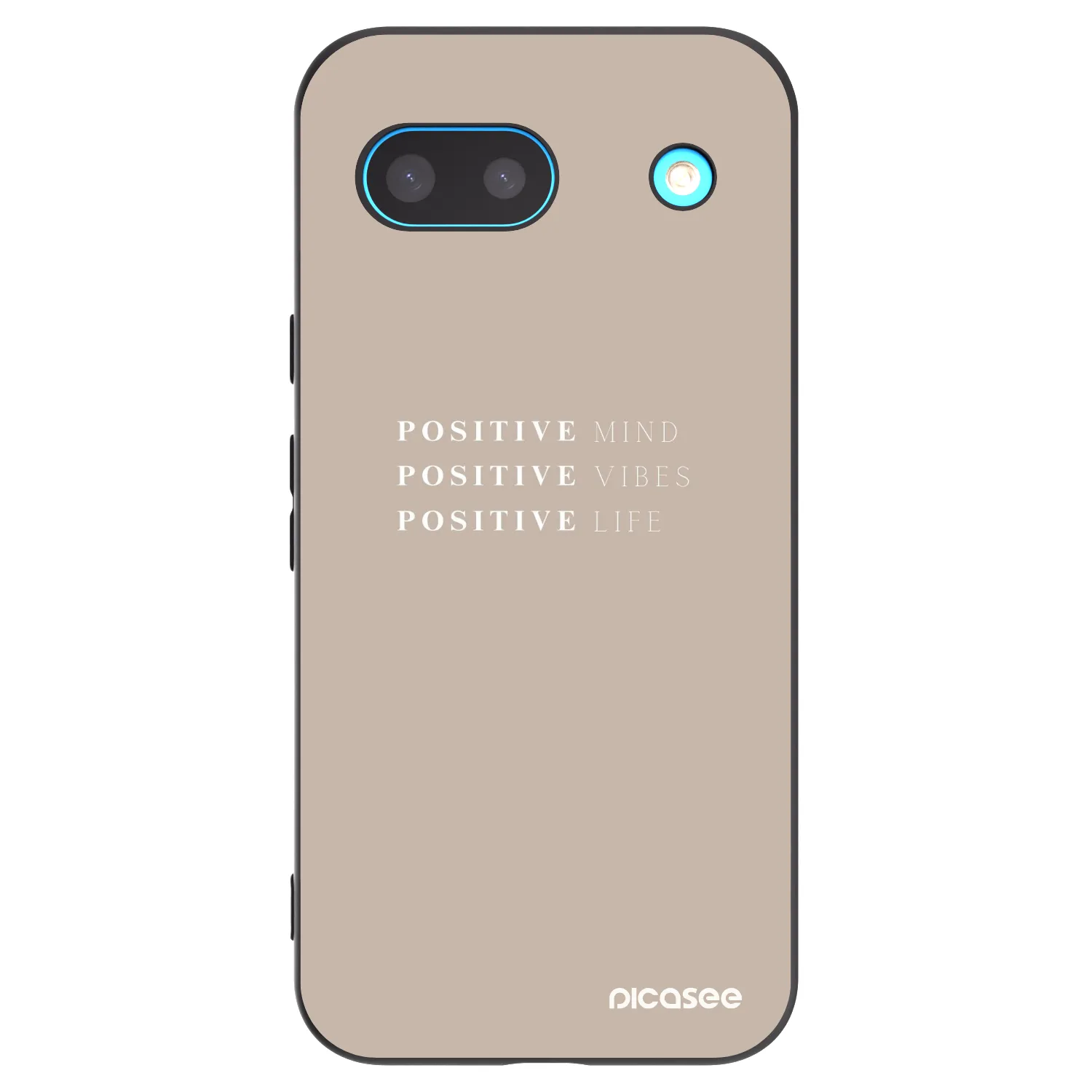 Picasee crna silikonska maskica za Google Pixel 8a - Positive Vibes