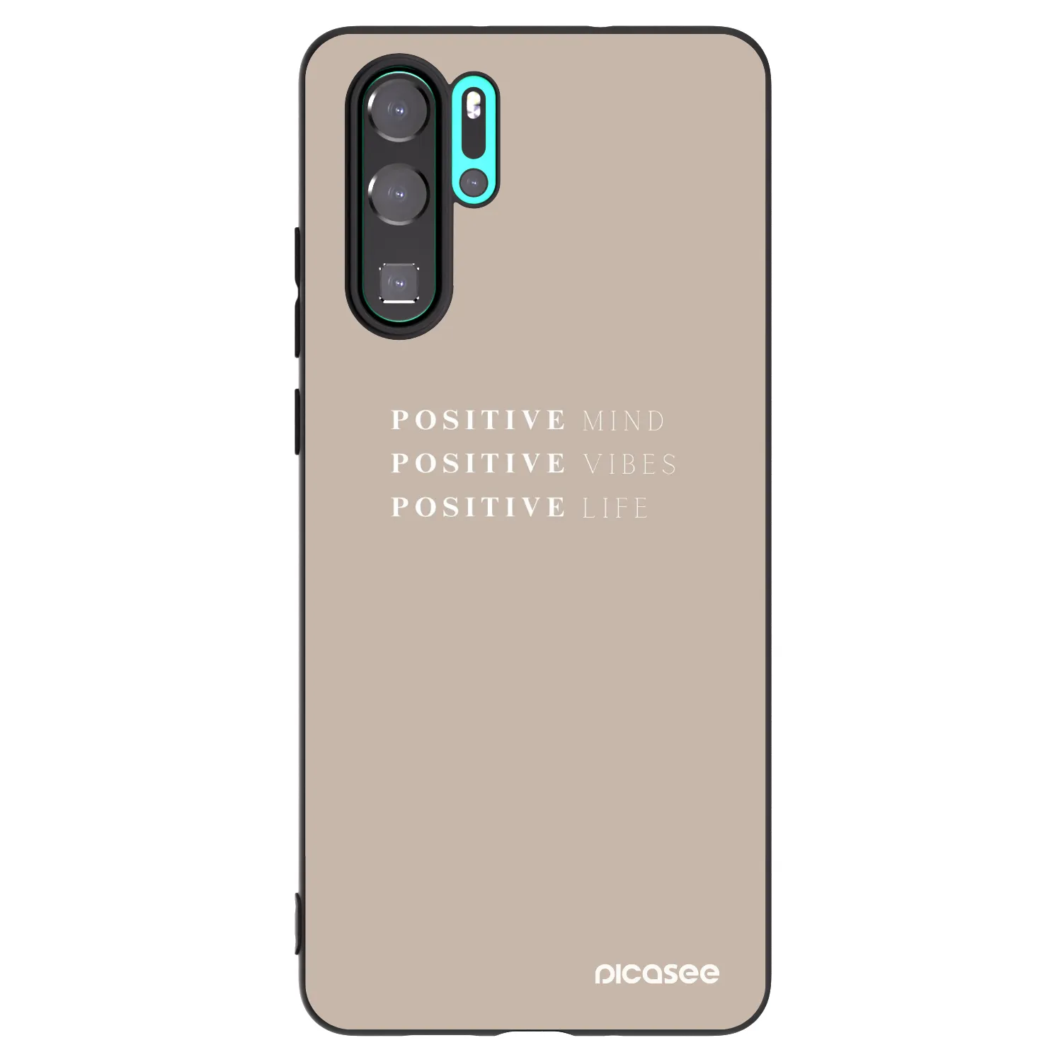 Picasee crna silikonska maskica za Huawei P30 Pro - Positive Vibes