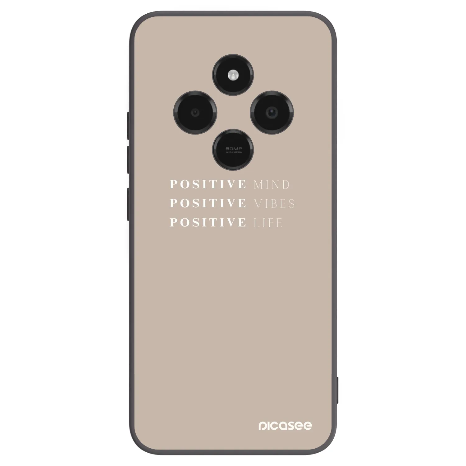 Picasee crna silikonska maskica za Xiaomi Poco C75 - Positive Vibes