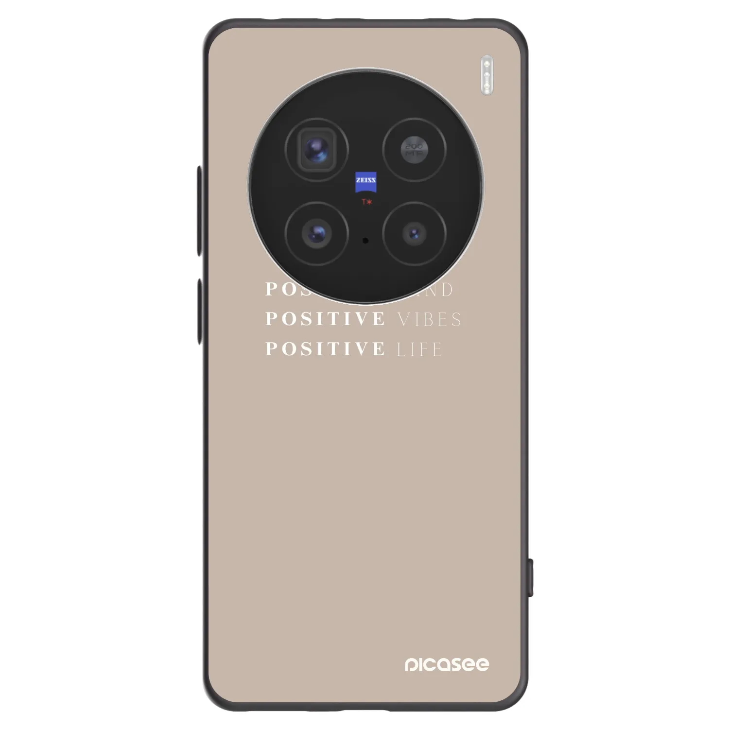 Picasee crna silikonska maskica za Vivo X200 Pro - Positive Vibes