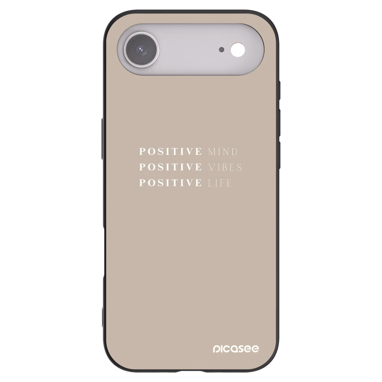 Picasee crna silikonska maskica za Apple iPhone Air - Positive Vibes
