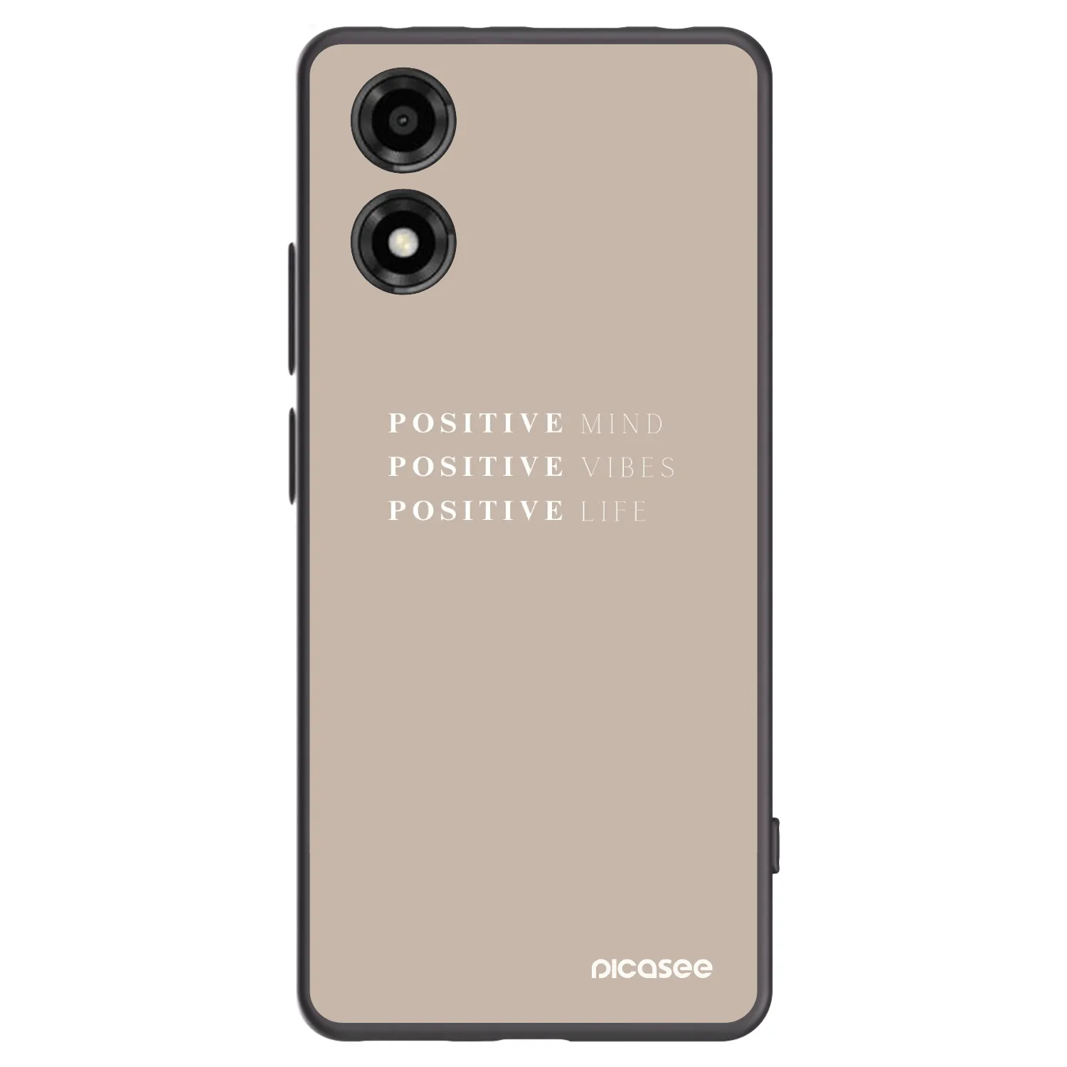 Picasee crna silikonska maskica za Motorola Moto E14 - Positive Vibes