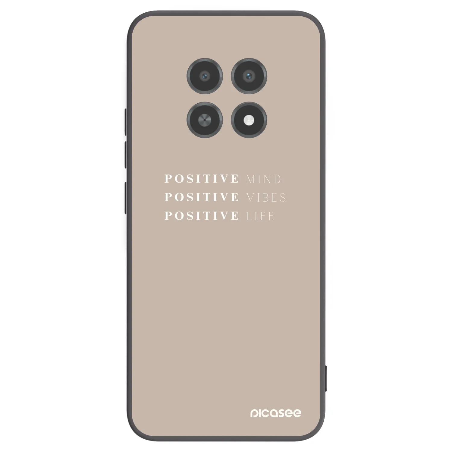 Picasee crna silikonska maskica za Realme 12X - Positive Vibes