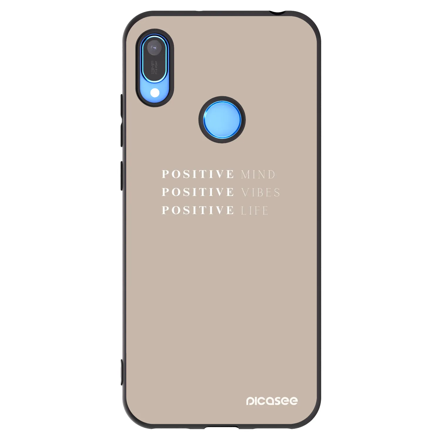 Picasee crna silikonska maskica za Huawei Y6 2019 - Positive Vibes