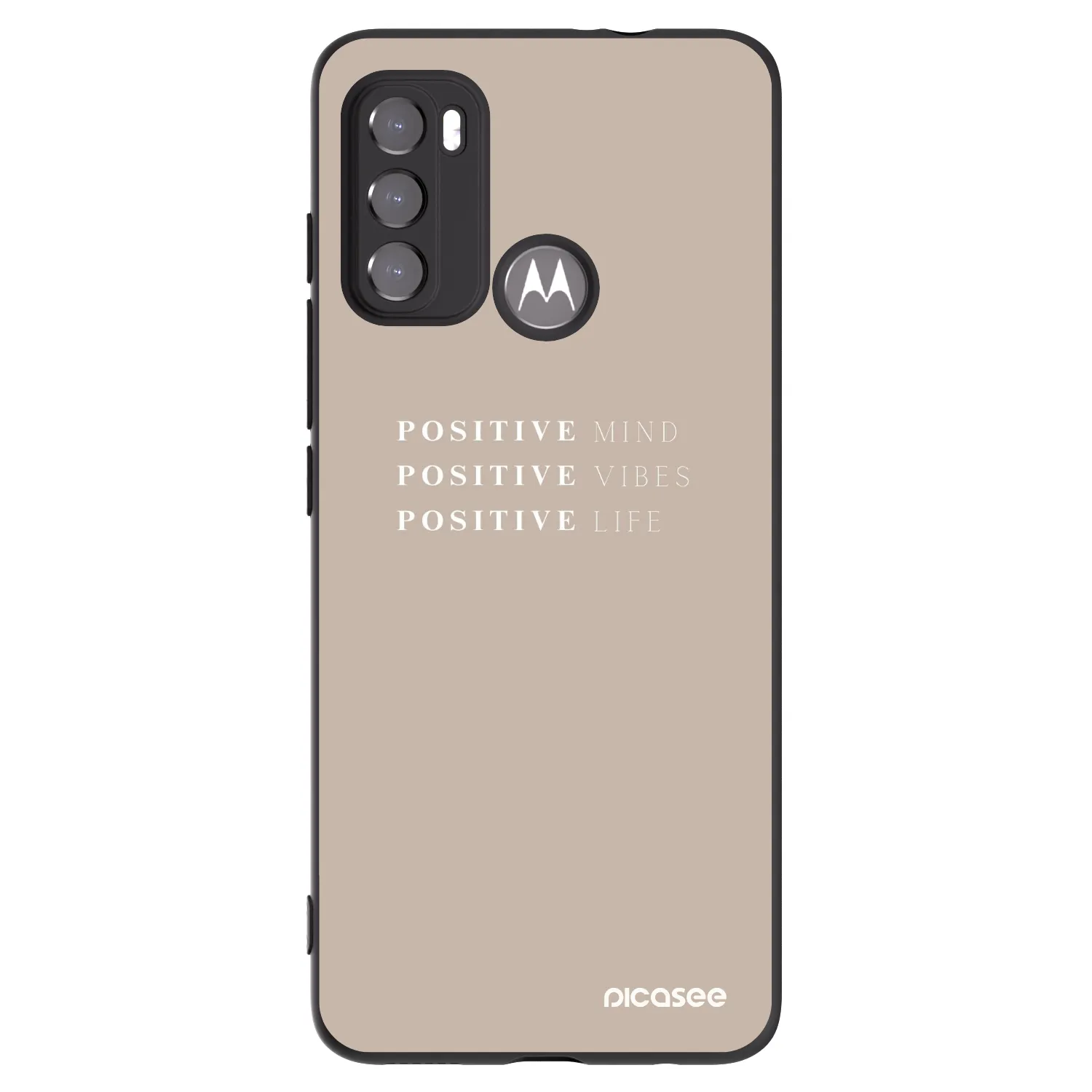 Picasee crna silikonska maskica za Motorola Edge 60 5G - Positive Vibes