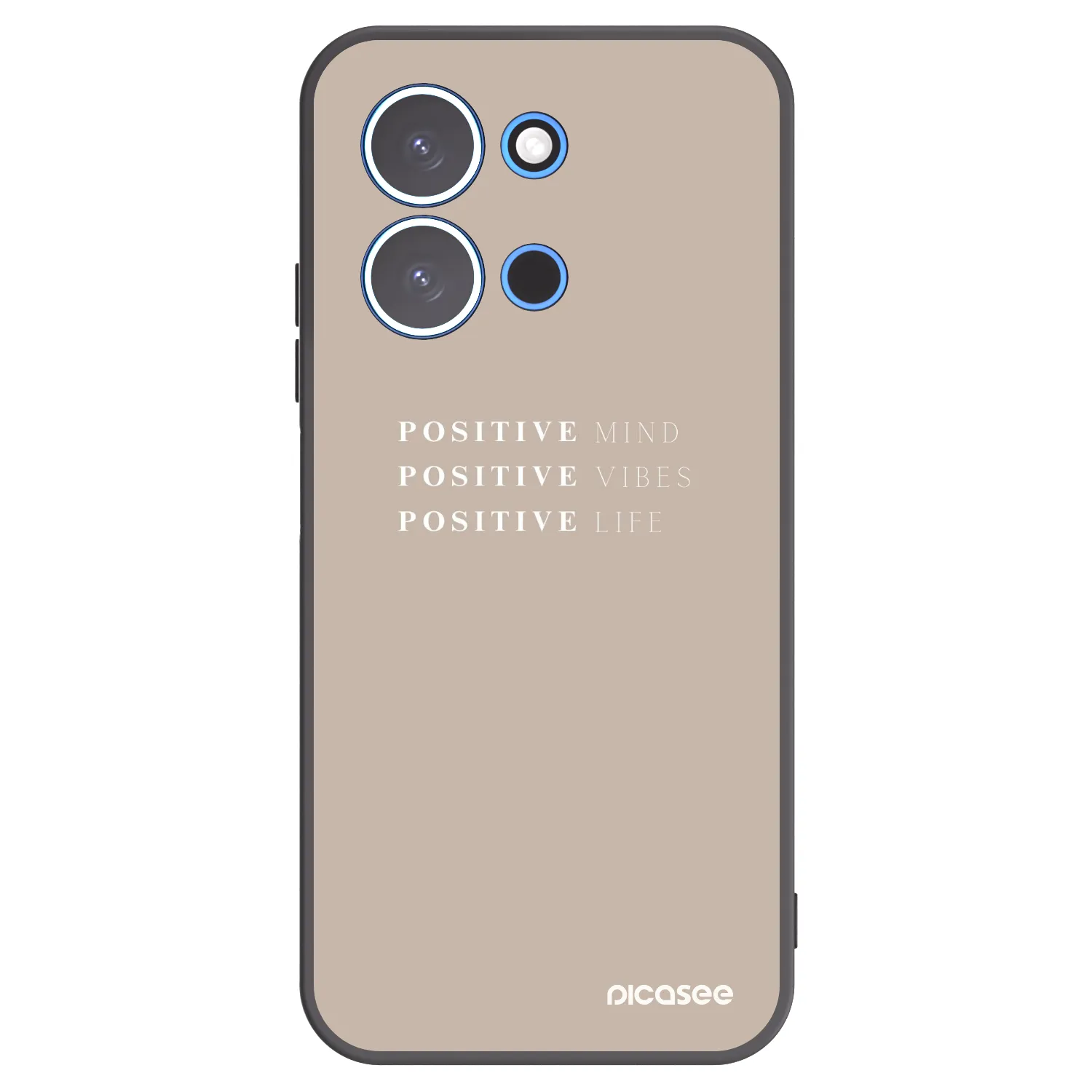 Picasee crna silikonska maskica za Xiaomi Redmi 15C 4G - Positive Vibes