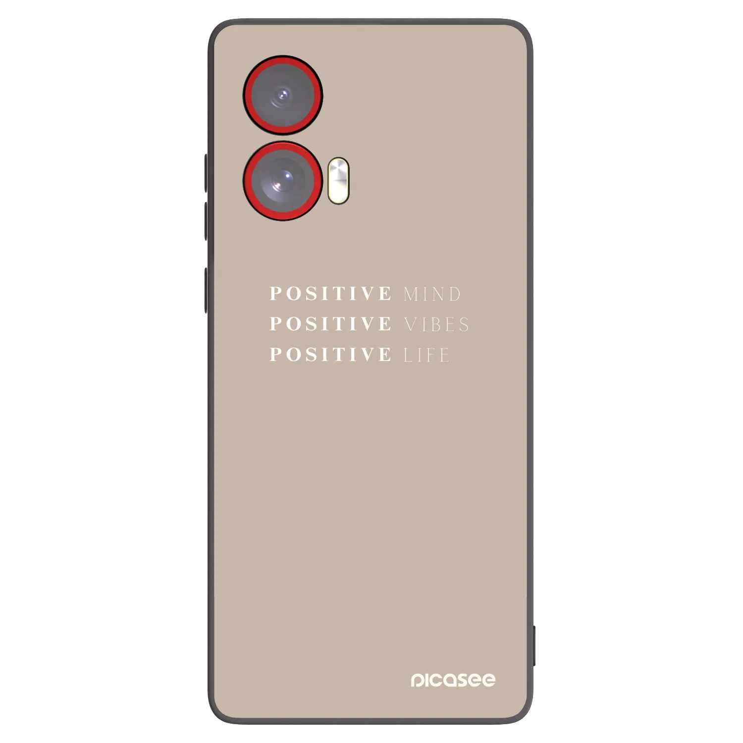 Picasee crna silikonska maskica za Motorola Edge 50 Fusion - Positive Vibes