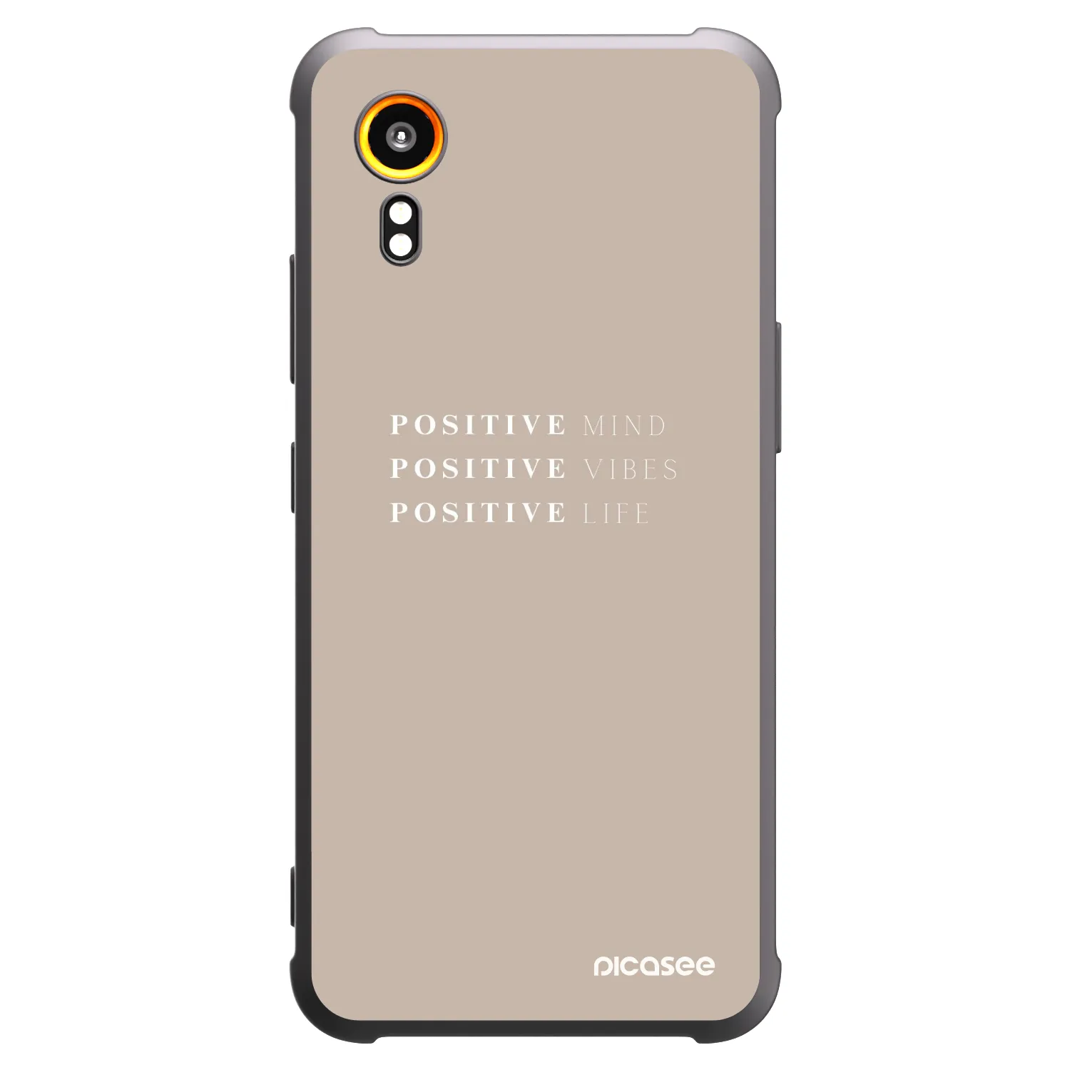 Picasee crna silikonska maskica za Samsung Galaxy Xcover 7 - Positive Vibes
