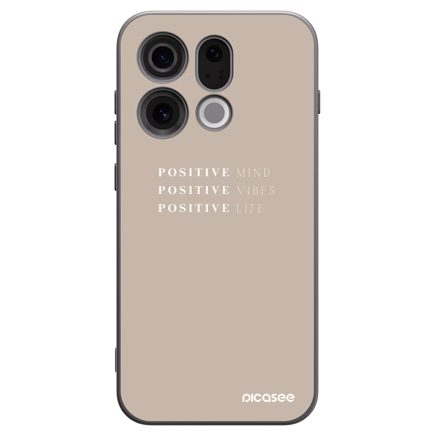 Picasee crna silikonska maskica za OPPO Find X9 - Positive Vibes