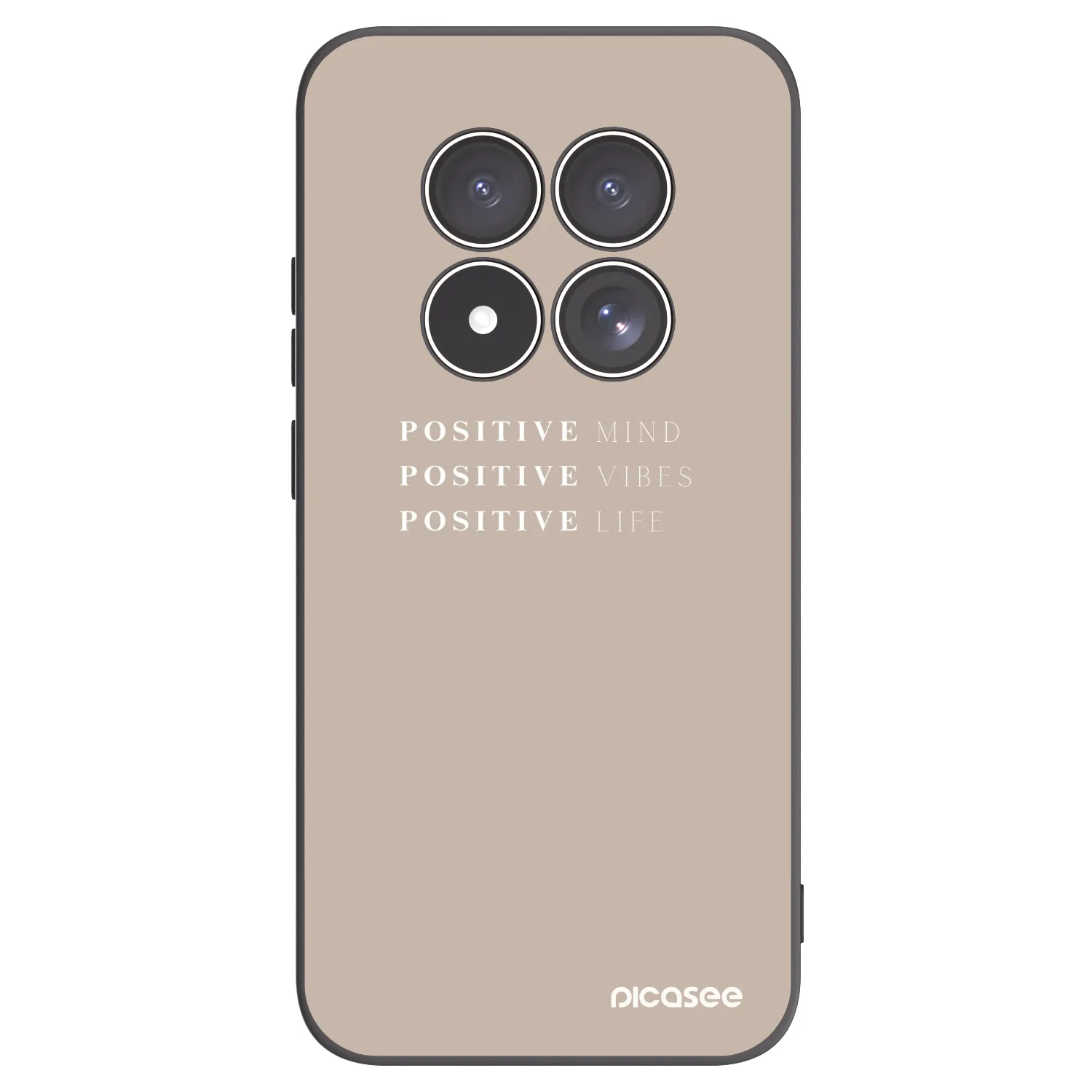 Picasee crna silikonska maskica za Xiaomi Redmi Note 15 Pro 5G - Positive Vibes