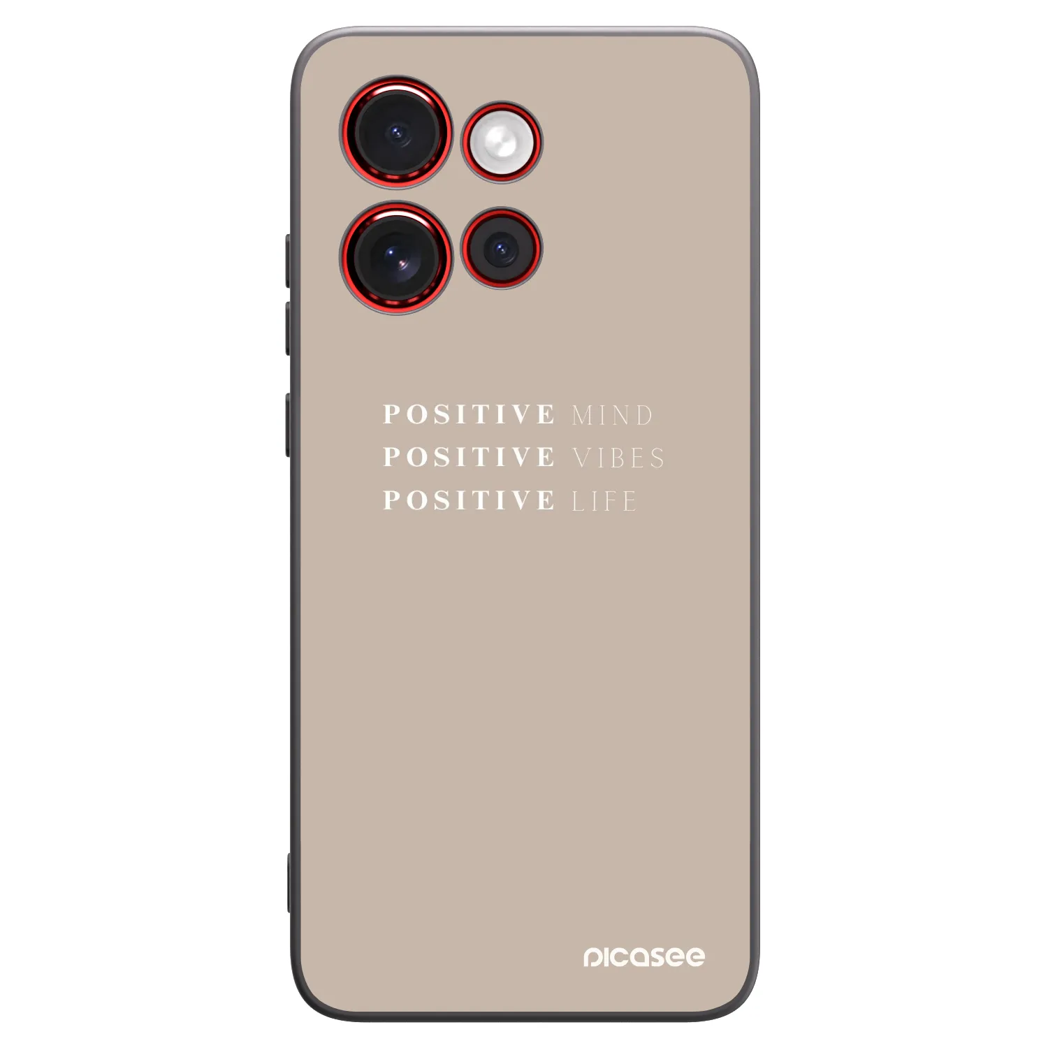 Picasee crna silikonska maskica za Motorola Edge 60 Neo 5G - Positive Vibes