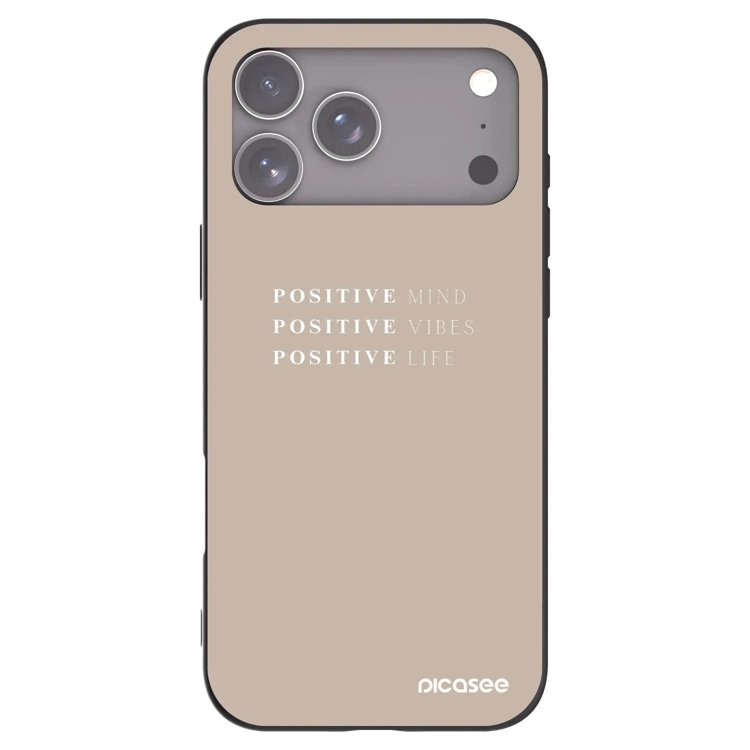 Picasee crna silikonska maskica za Apple iPhone 18 Pro Max - Positive Vibes