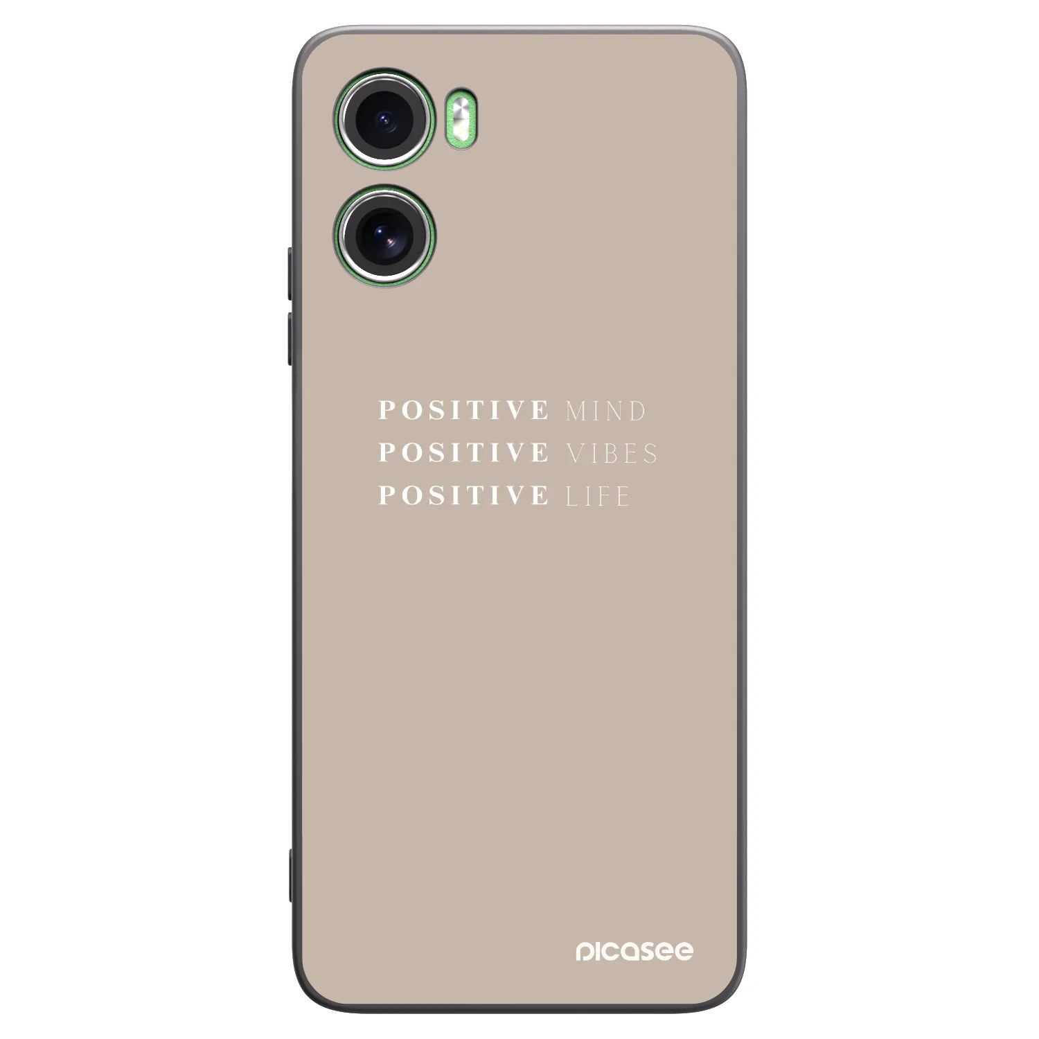 Picasee crna silikonska maskica za Motorola Moto G06 - Positive Vibes