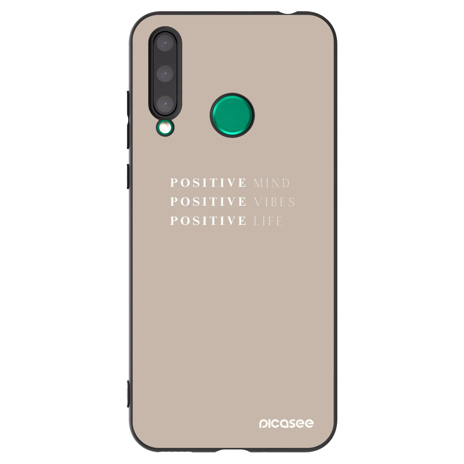 Picasee crna silikonska maskica za Honor 20 Lite - Positive Vibes
