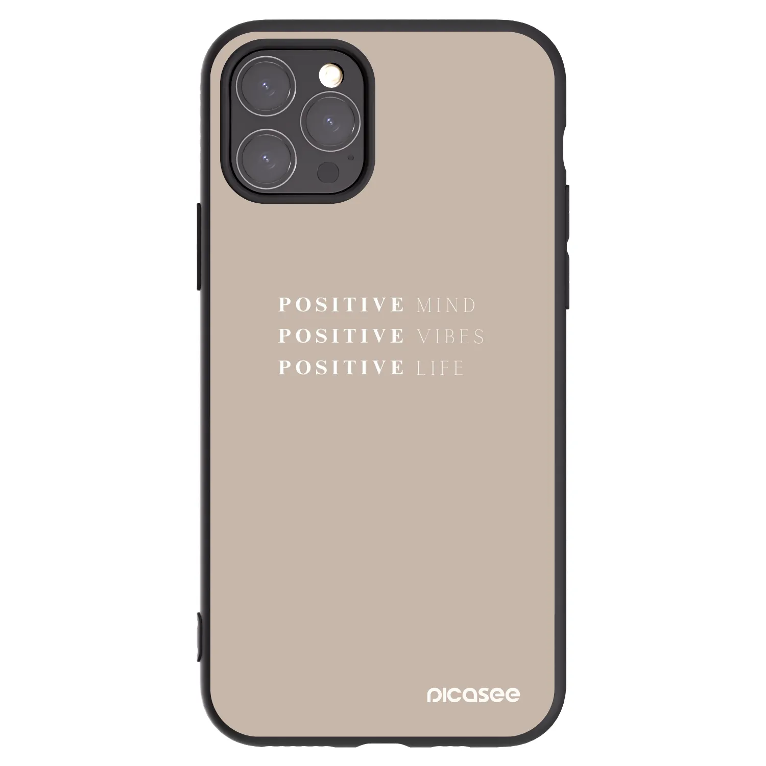 Picasee crna silikonska maskica za Apple iPhone 11 Pro - Positive Vibes