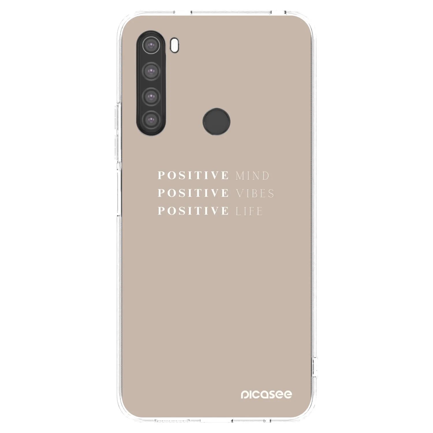 Picasee silikonska prozirna maskica za Xiaomi Redmi Note 8 - Positive Vibes