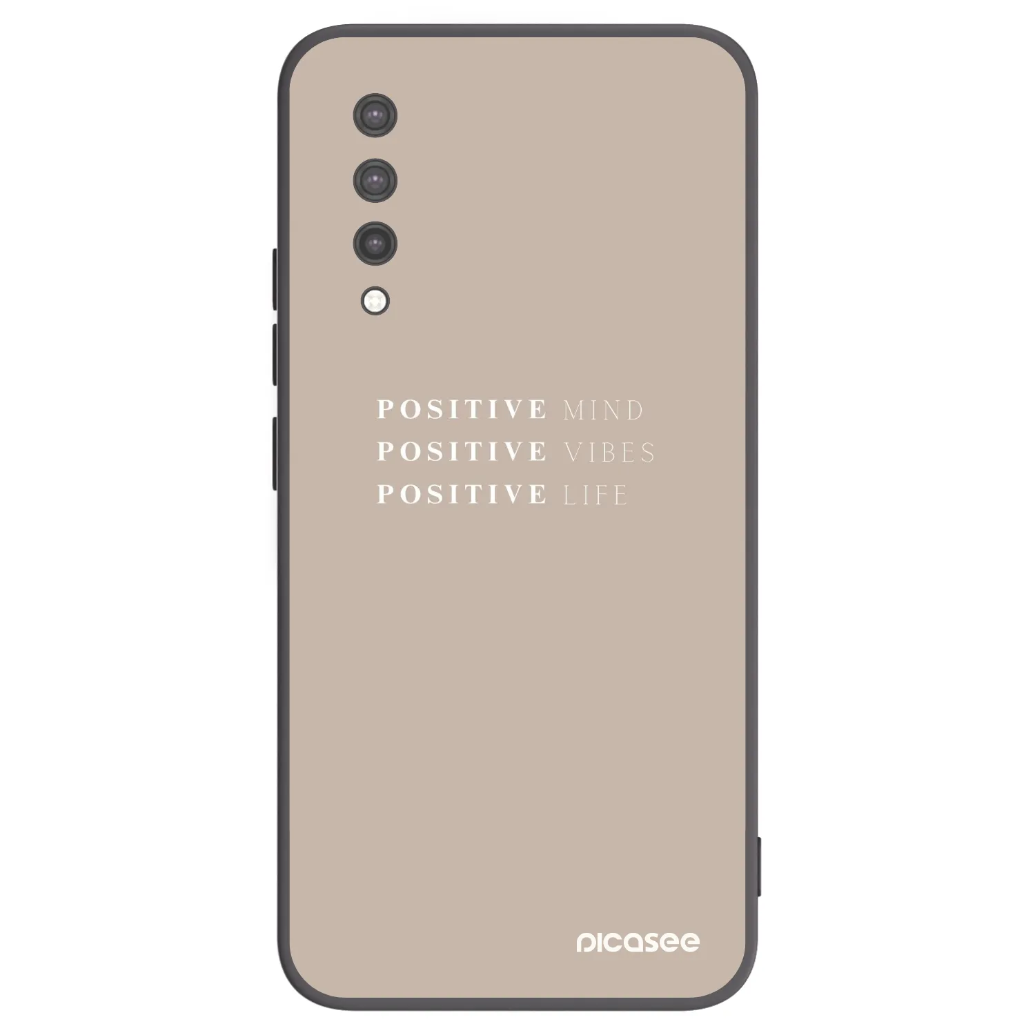 Picasee crna silikonska maskica za Xiaomi Mi 9 Lite - Positive Vibes