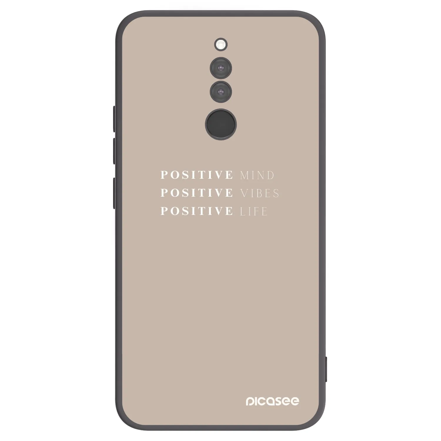 Picasee crna silikonska maskica za Xiaomi Redmi 8 - Positive Vibes