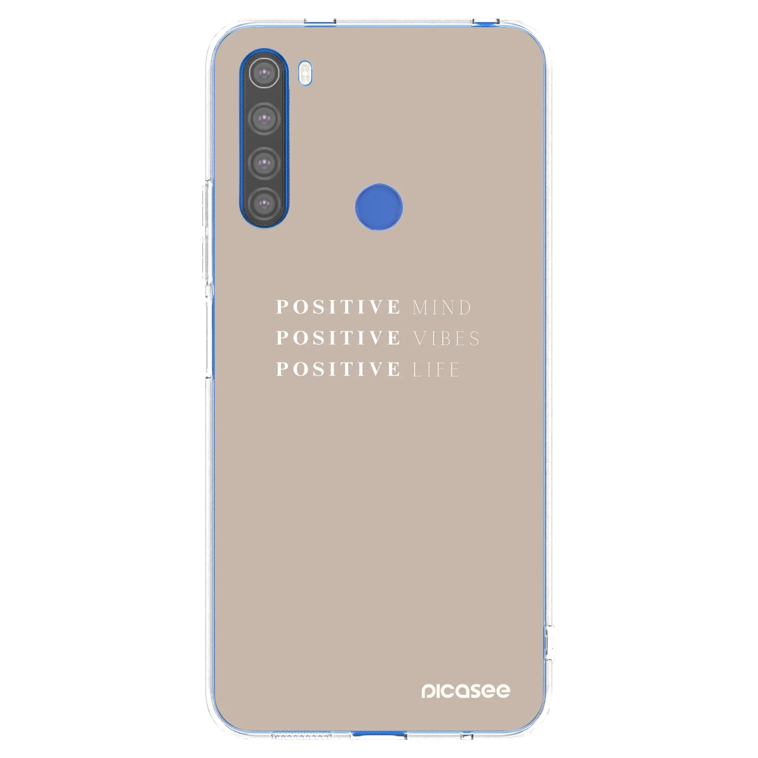 Picasee silikonska prozirna maskica za Xiaomi Redmi Note 8T - Positive Vibes