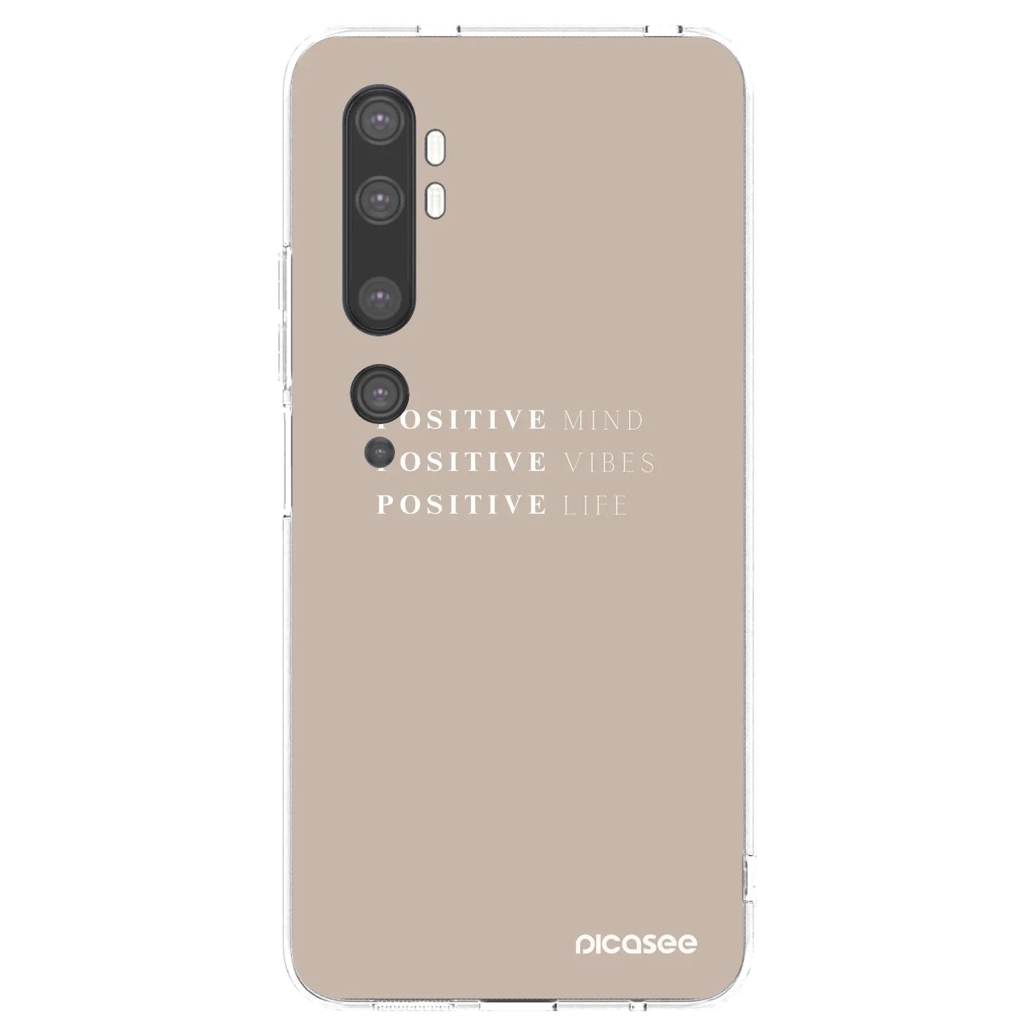 Picasee silikonska prozirna maskica za Xiaomi Mi Note 10 (Pro) - Positive Vibes