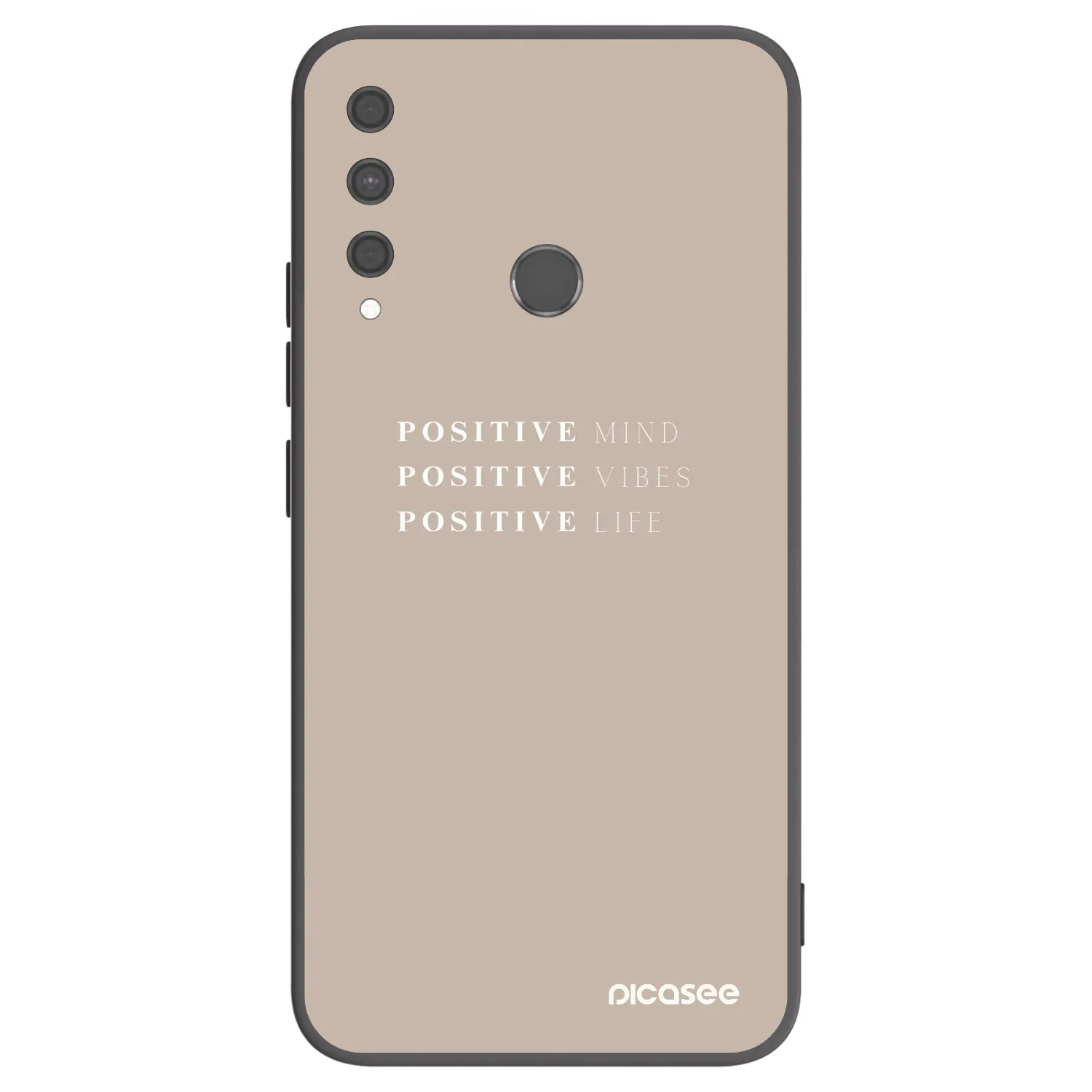 Picasee crna silikonska maskica za Huawei P40 Lite E - Positive Vibes