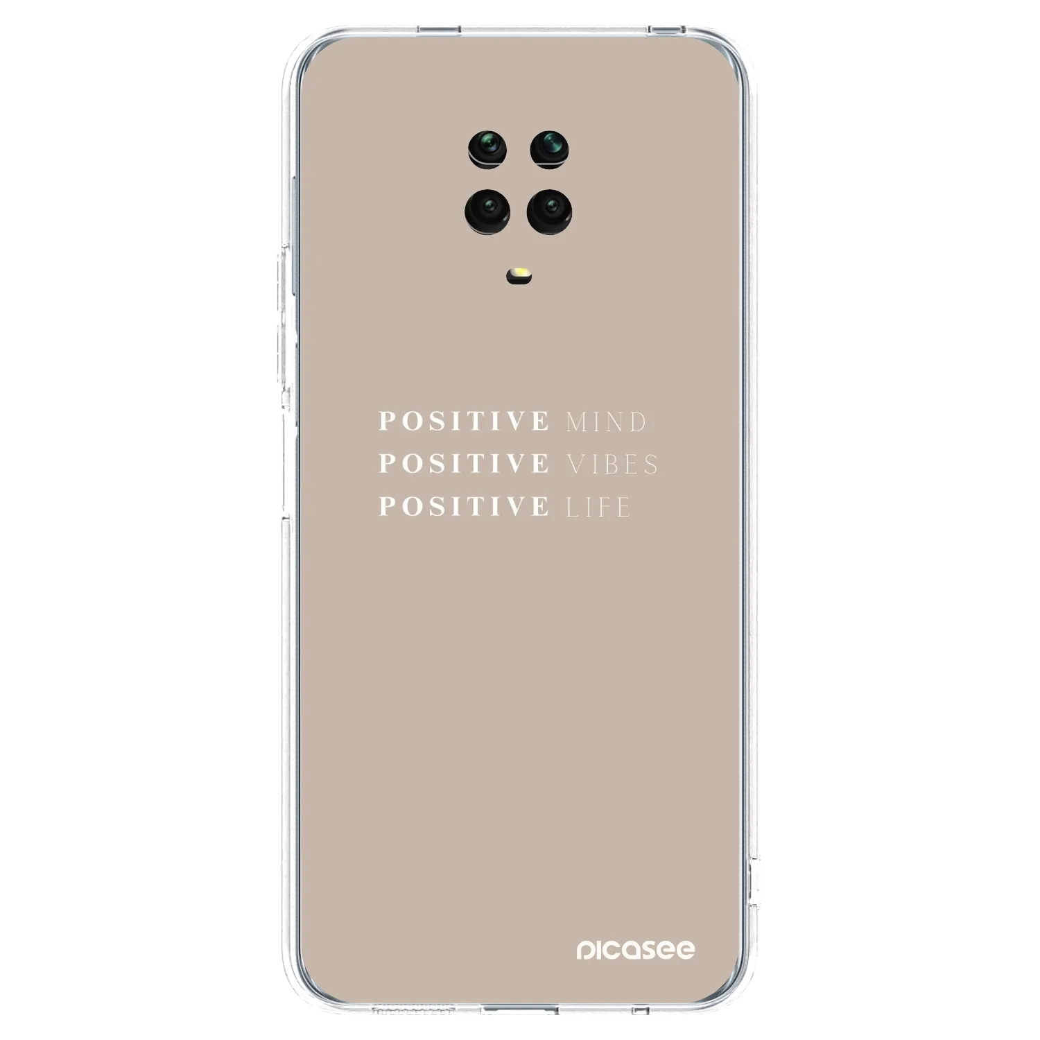 Picasee silikonska prozirna maskica za Xiaomi Redmi Note 9 Pro - Positive Vibes