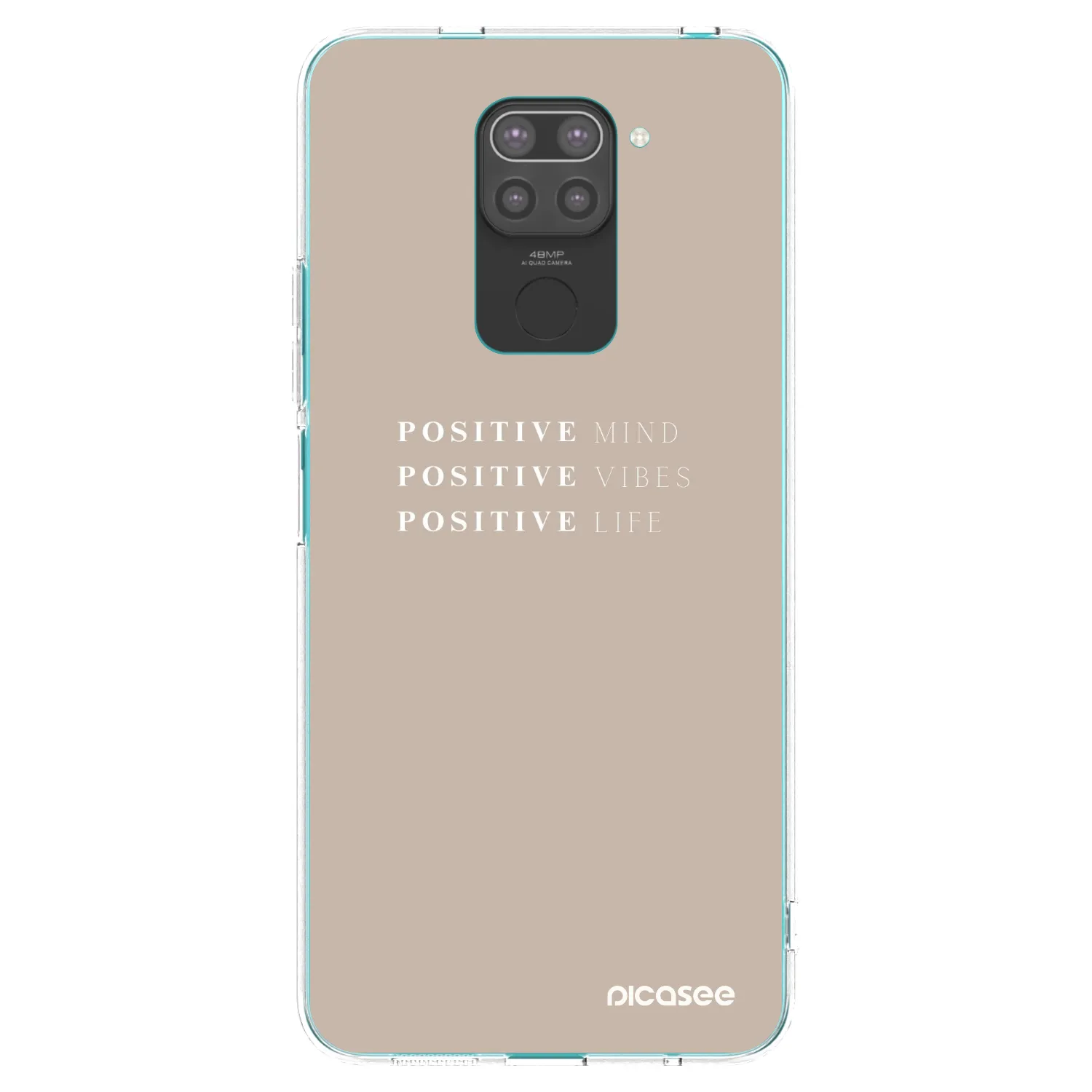 Picasee crna silikonska maskica za Xiaomi Redmi Note 9 - Positive Vibes