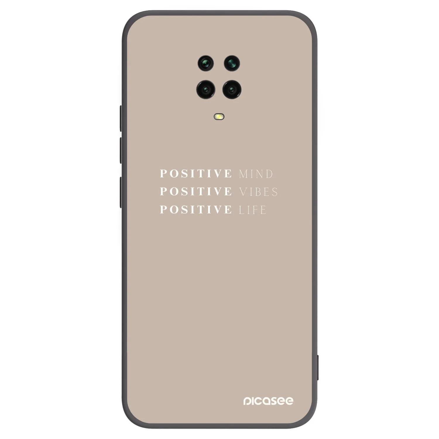 Picasee crna silikonska maskica za Xiaomi Redmi Note 9S - Positive Vibes