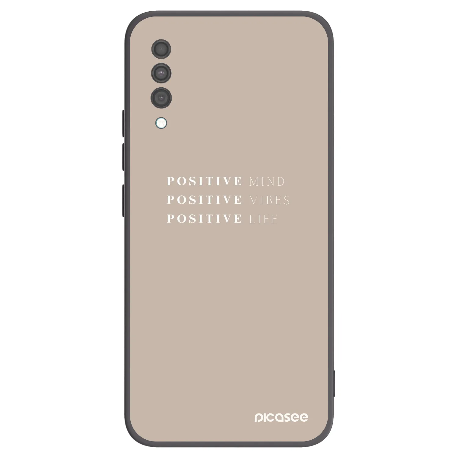 Picasee crna silikonska maskica za Samsung Galaxy A30s A307F - Positive Vibes