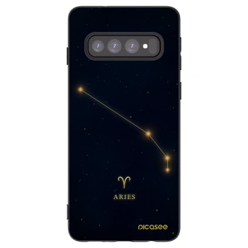 Picasee crna silikonska maskica za Samsung Galaxy S10 G973 - ARIES