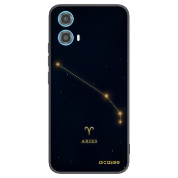 Picasee crna silikonska maskica za Motorola Moto G34 5G - ARIES