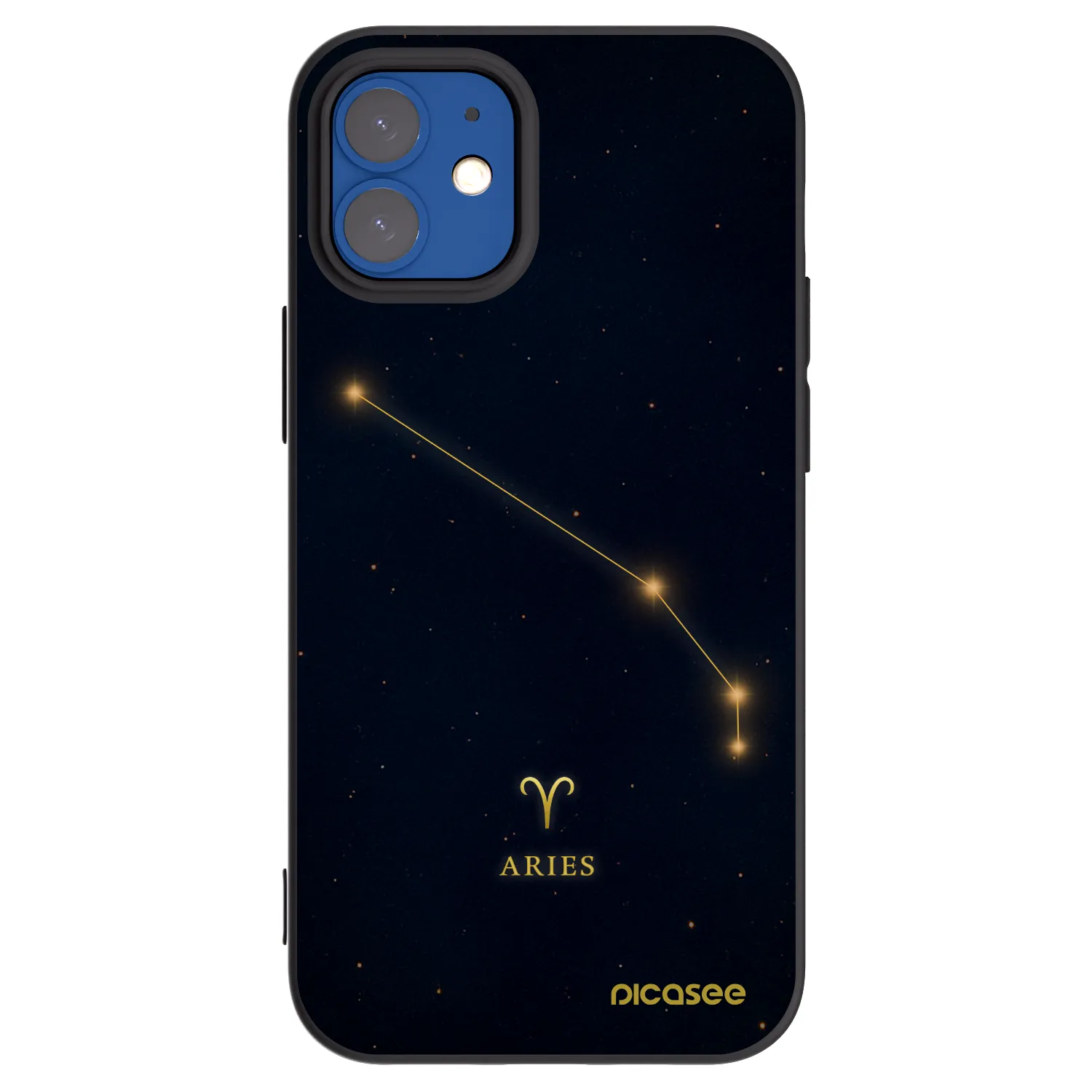 Picasee crna silikonska maskica za Apple iPhone 12 mini - ARIES