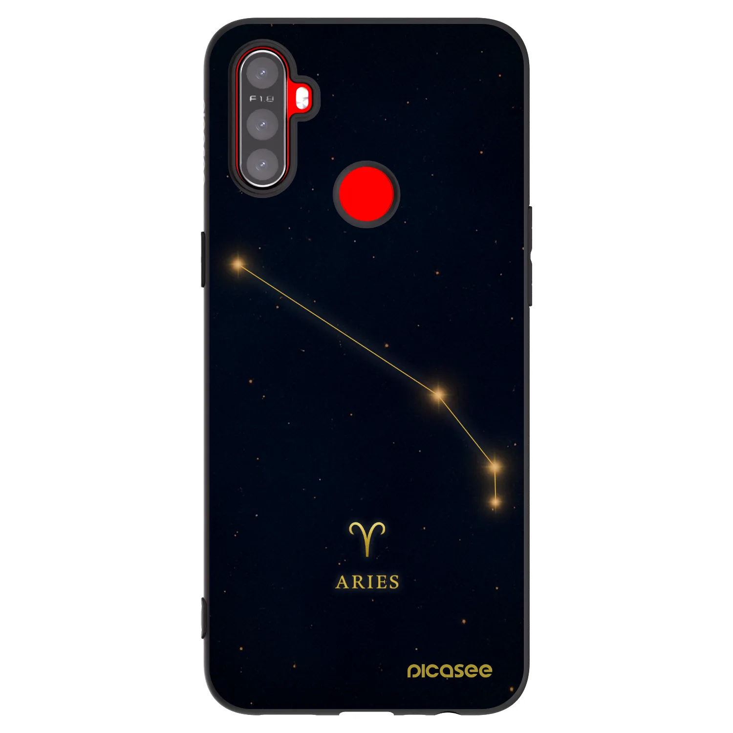 Picasee crna silikonska maskica za Realme C3 - ARIES