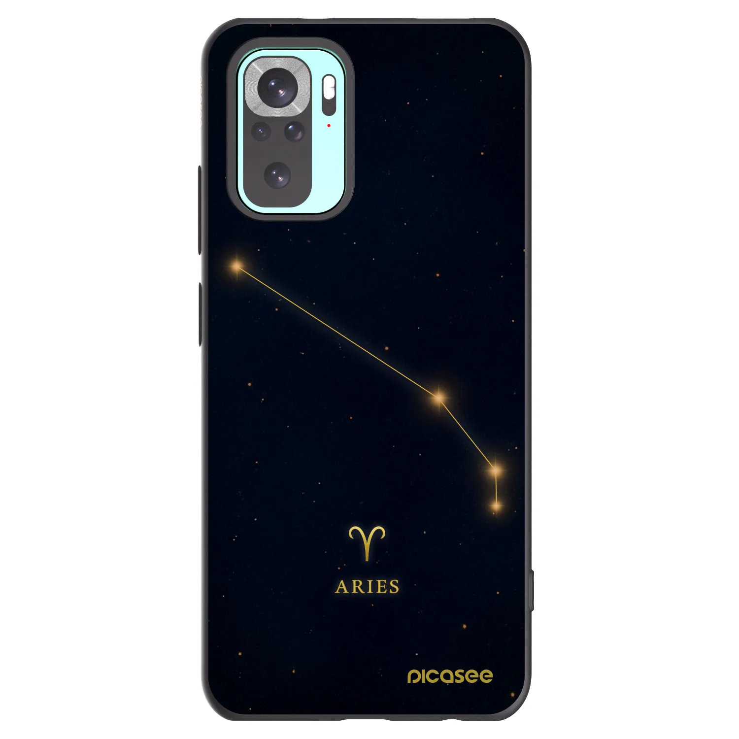Picasee crna silikonska maskica za Xiaomi Redmi Note 10 Pro - ARIES