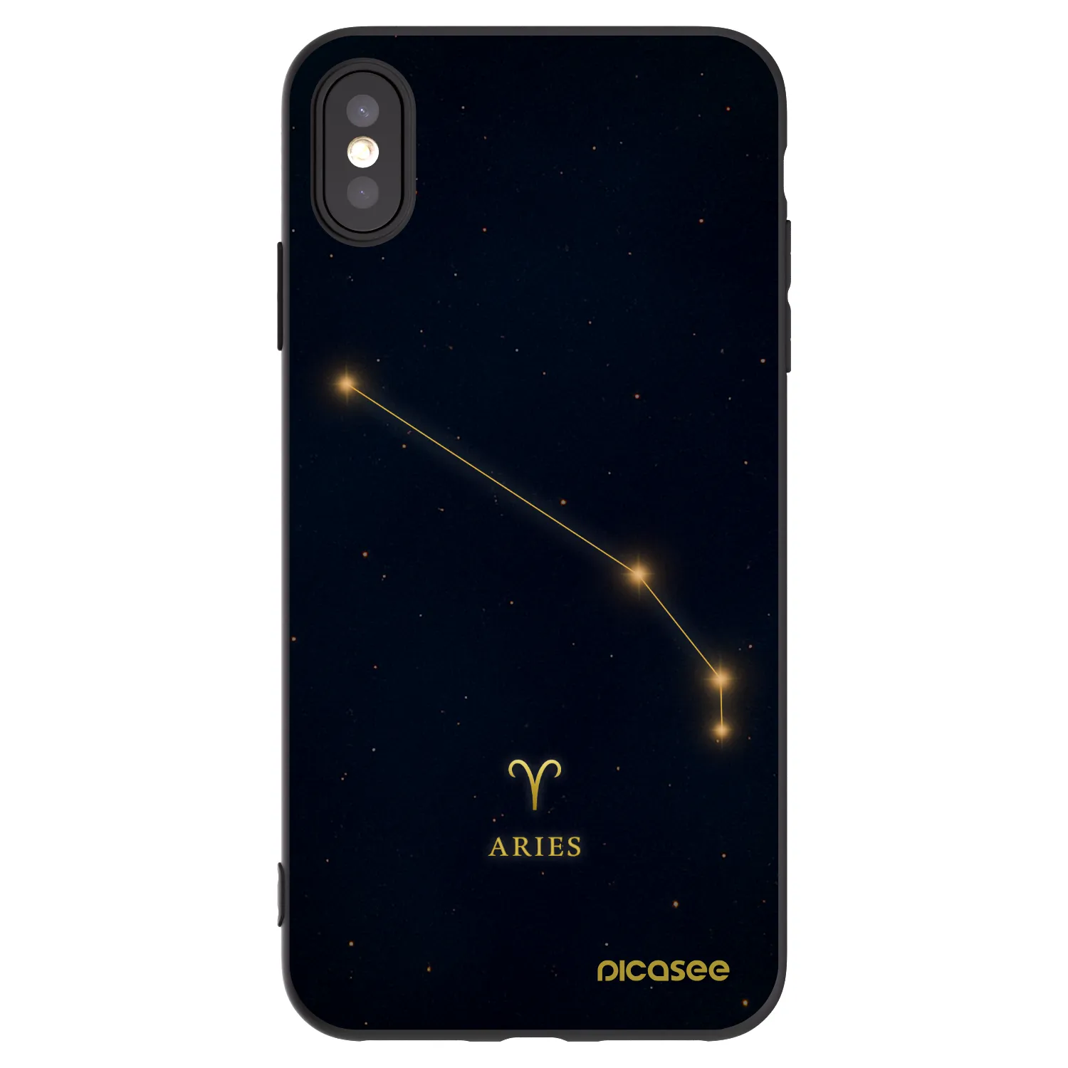 Picasee crna silikonska maskica za Apple iPhone XS Max - ARIES