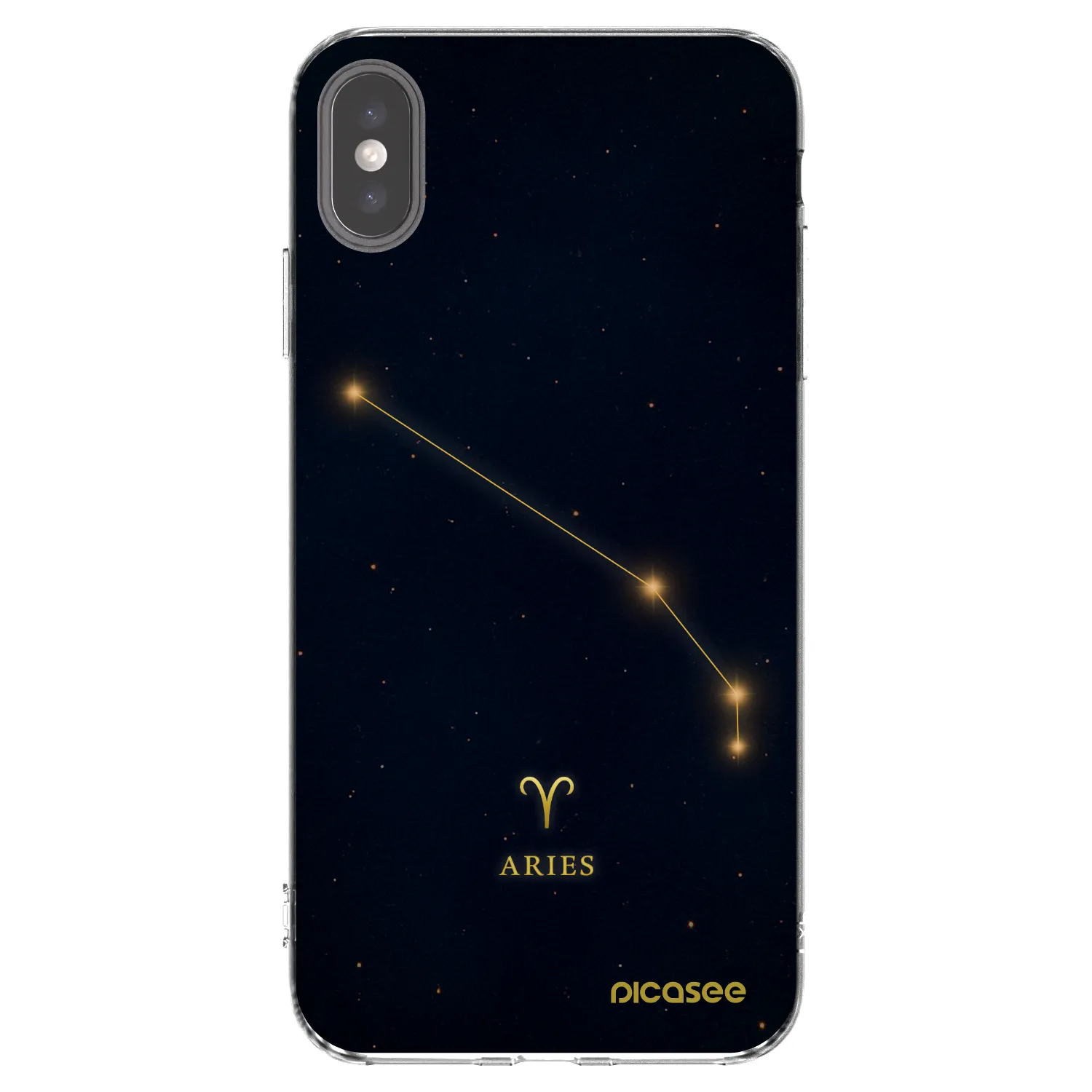 Picasee silikonska prozirna maskica za Apple iPhone XS Max - ARIES