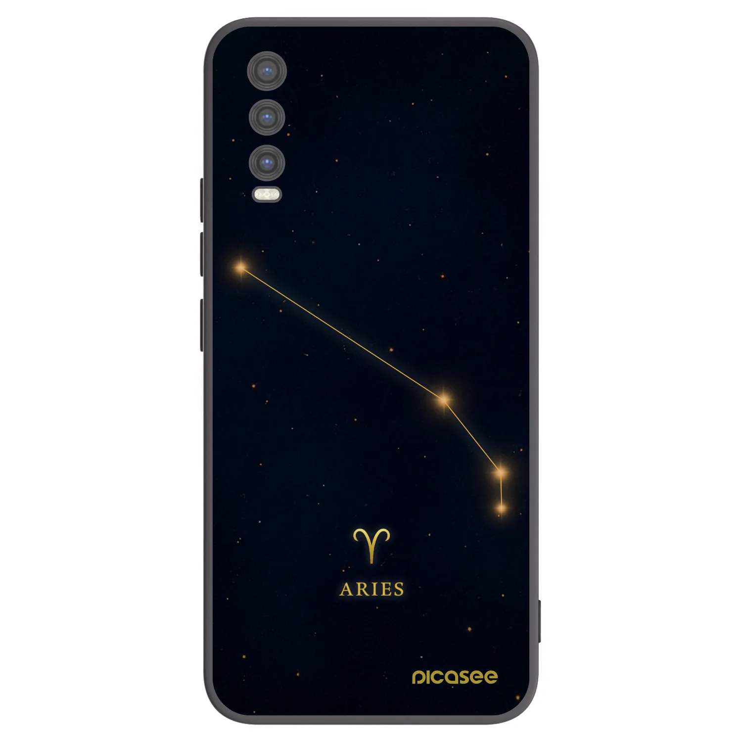 Picasee crna silikonska maskica za Vivo Y20s - ARIES