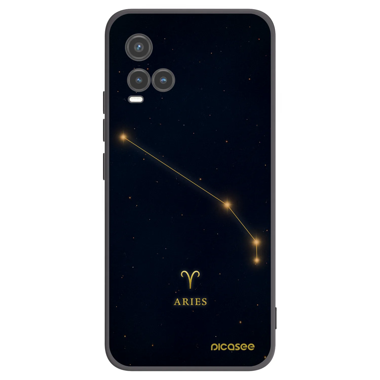 Picasee crna silikonska maskica za Vivo Y33s - ARIES