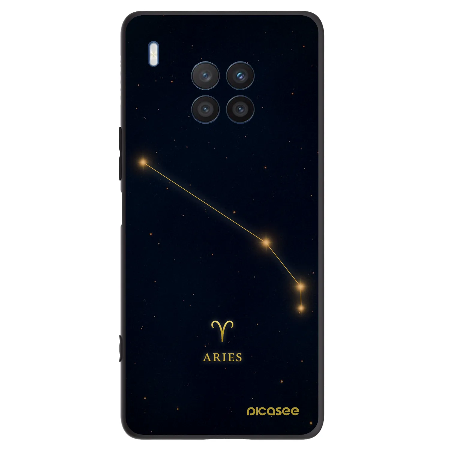 Picasee crna silikonska maskica za Honor 50 Lite - ARIES